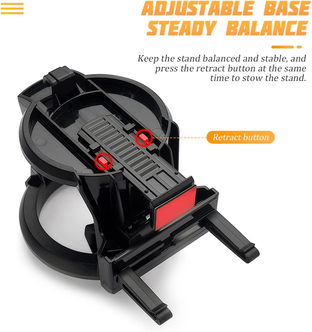 Car Cup Holder for Air Vent, Water Bottle Mount with Hook, Adjustable Air Outlet Drink Mount Stand, Multifunctional Holders for Coffee Tea Juice, Universal for Most Vehicle A/C Vents - Black/Gray image number 5