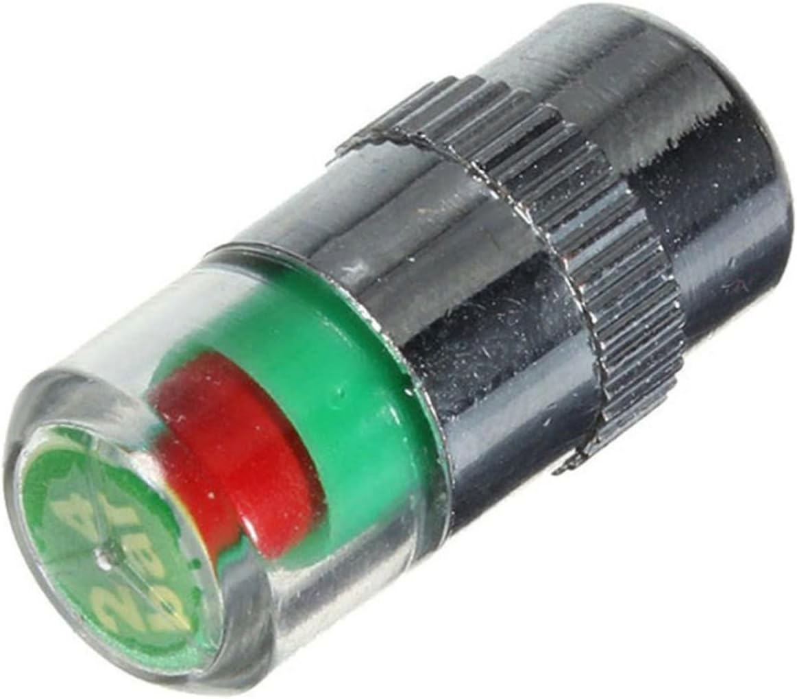 MUCKLILY 4Pcs Car Auto Tire Monitor Dust Pressure Indicator Sensor Eyes Alert for Automotive Tyres Wheels Tyre Valve Caps for Tpms Pressure Monitoring System