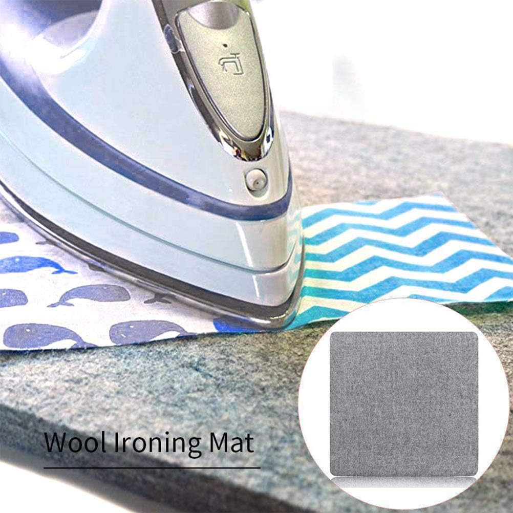 Wool Ironing Pad, 0.5 Inch Thick Moisture Wicking Wool Ironing Mat, Gray, for Travel Use, Clothing (Assorted Color #81) image number 2