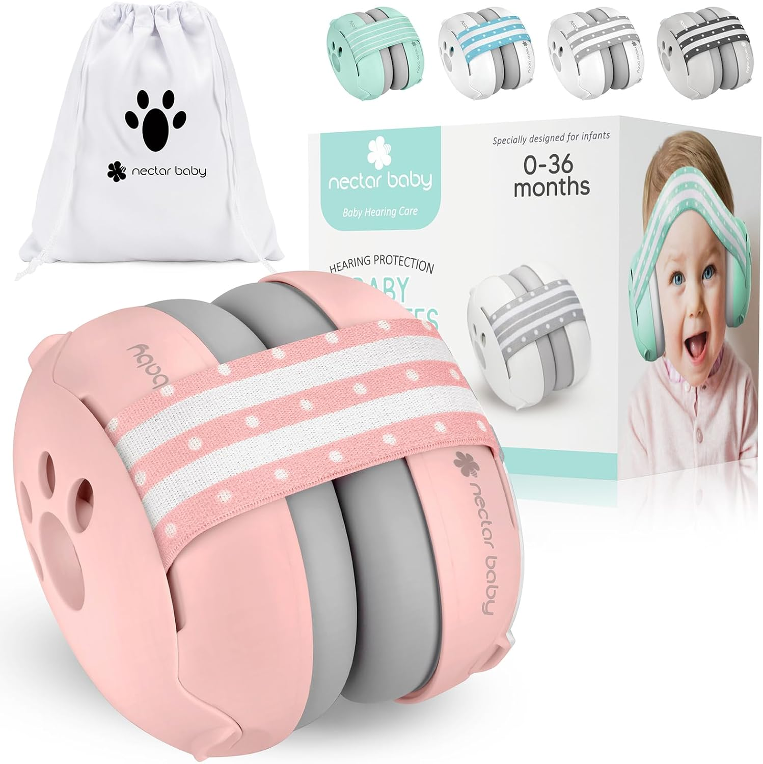 Baby Ear Protection, Noise Cancelling Headphones for Babies, Noise Reduction Earmuffs for Infant and Toddlers up to 36 Months