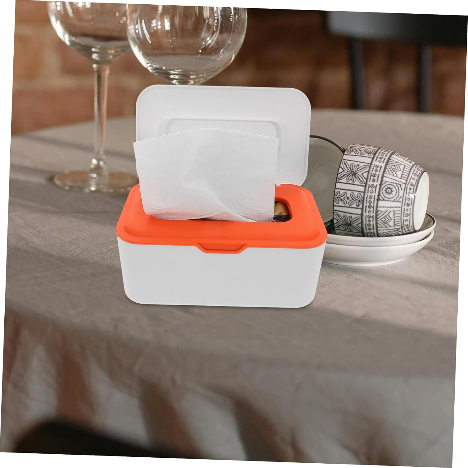2Pcs Sleek Stylish Wipes Holder Dispenser Box Sealed Tissue Storage for Car Home Portable Travel Case image number 5