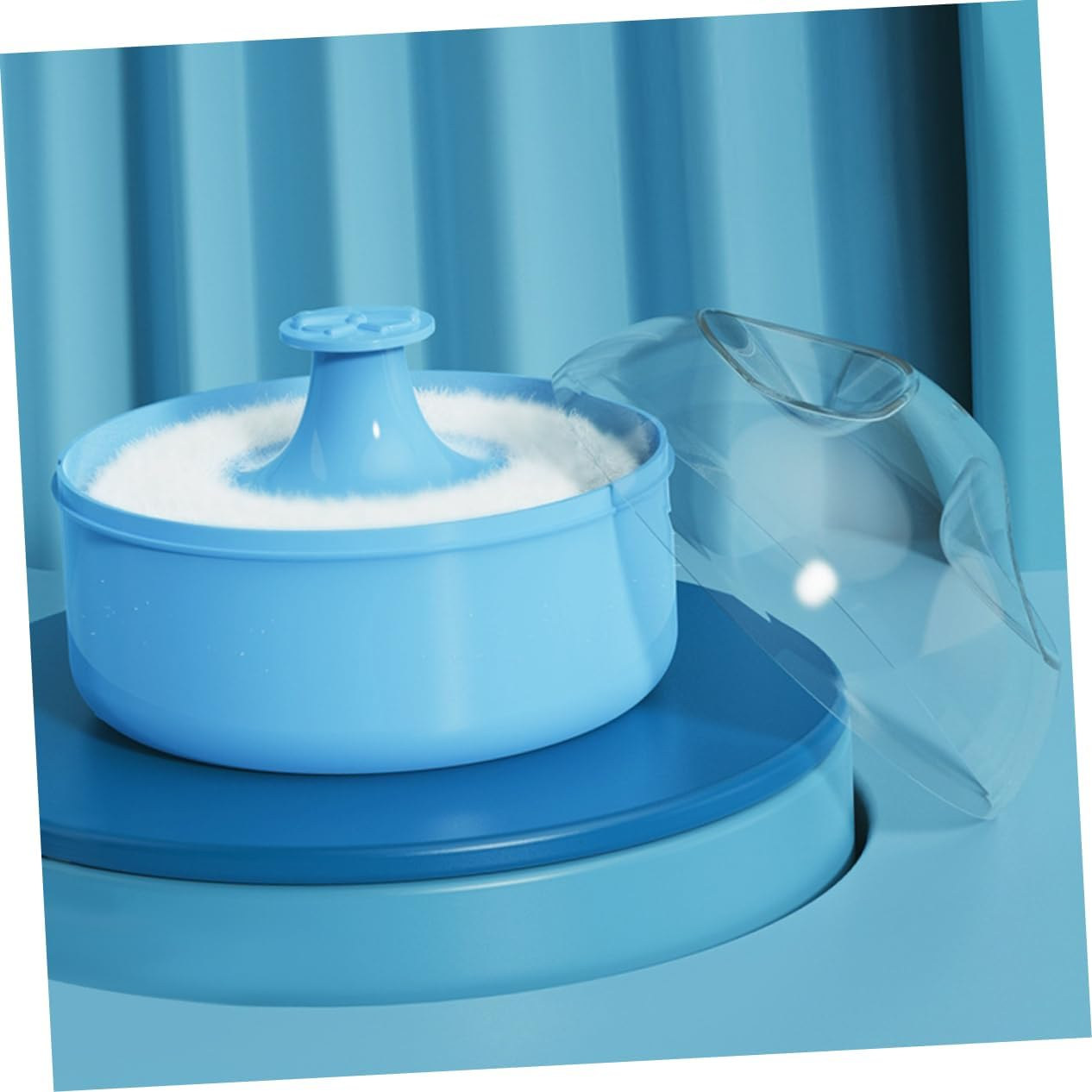 2Pcs Powder Puff for Body Face Powder Gentle Puff Storage Box Comfortable Easy to Use image number 4