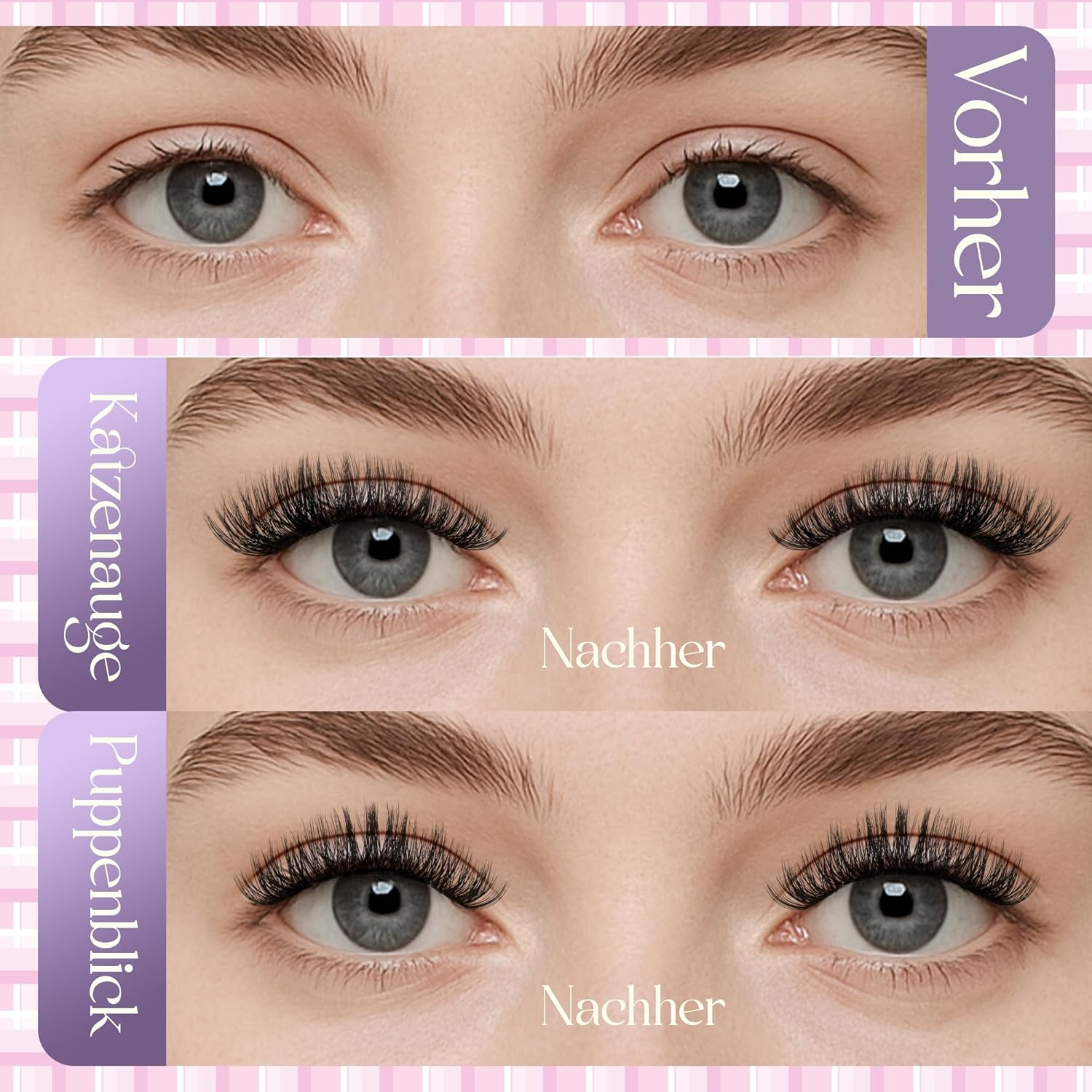 CALAILIS Eyelash Extensions, 168 Pieces, D Curl, DIY Individual Eyelashes, Mega Volume and Reusable Wispy Cluster Lashes, Super Thin Band and Soft Comfotable All Day (M03) image number 6