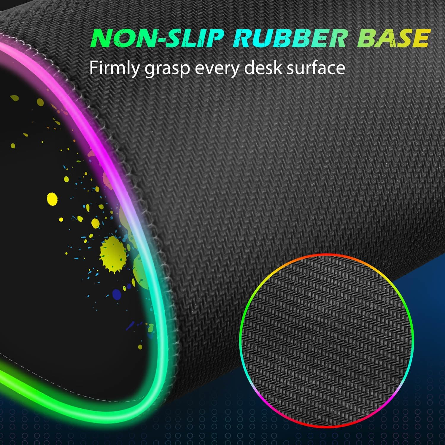 Tolulu RGB Gaming Wireless Charging Mouse Pad, 7.5/10/15W 10 Light Modes LED Mouse Pad Computer Keyboard Mat Mousepad, 800X300X4Mm Extended Large Desk Mat for Gaming, Macbook, Laptop, PC, Human Brain