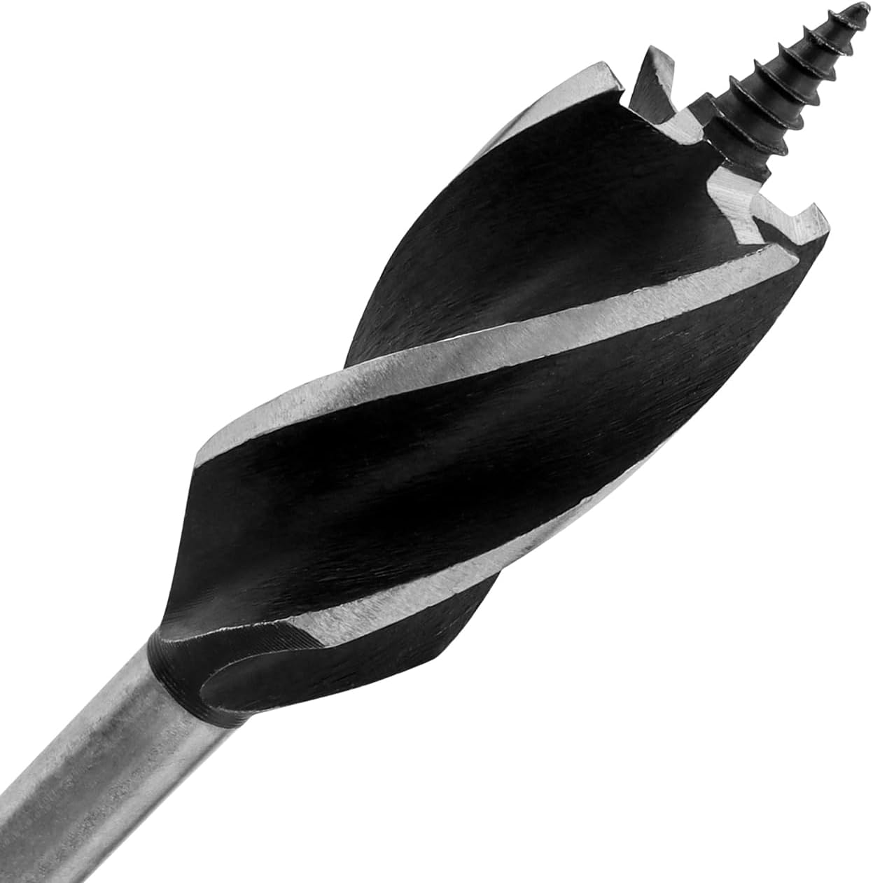 Hand Auger Wrench Manual Drill Wrench Bushcraft Gear for Survival Settlers Hand Auger Wood Drill Scotch Eye Wood Auger Drill Bit and Bushcraft Settlers Auger Tool with Protective Leather Case