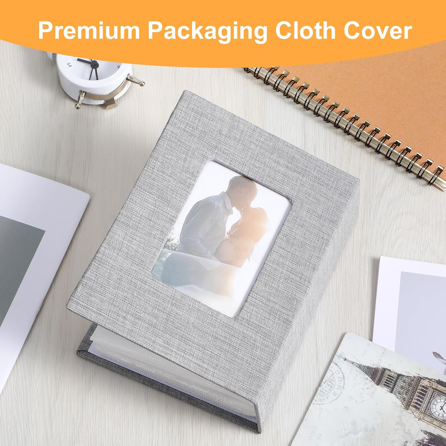 Small Photo Album 4X6 Slip-In Picture Album, 50 Pages Holds 100 Photos, Extra Large Capacity 4X6 Photo Albums, Acid-Free Pages Picture Book for Photos Family Anniversaries Baby Vacations image number 5