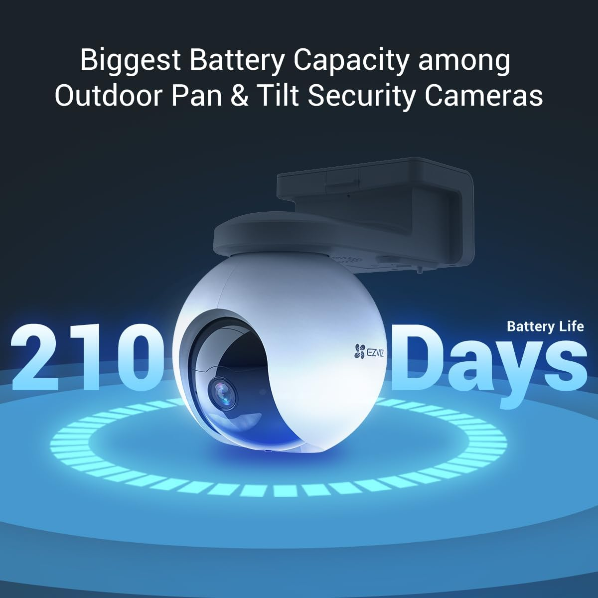 EZVIZ 2K Outdoor Security Camera Wireless, Solar Security Camera, 360 PT Wifi Camera, 210 Days Battery Life, 15M Color Night Vision, 2-Way Talk, AI Human Detection, Waterproof (CB8 3MP) image number 4