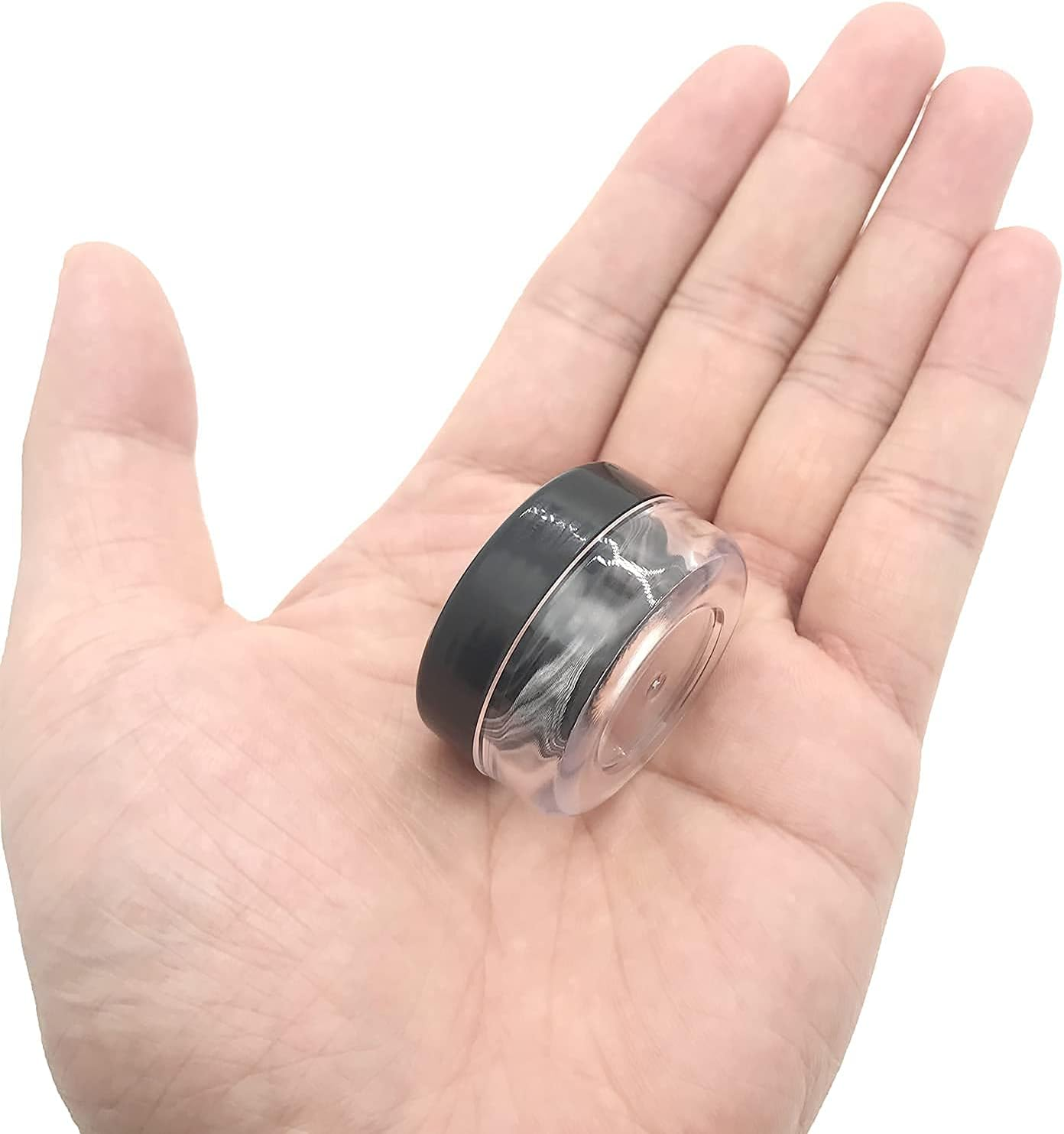 30 Pcs Sample Containers, 10 Gram Mini Sample Jars for Cosmetic, Eye Shadow, Black Lid image number 1