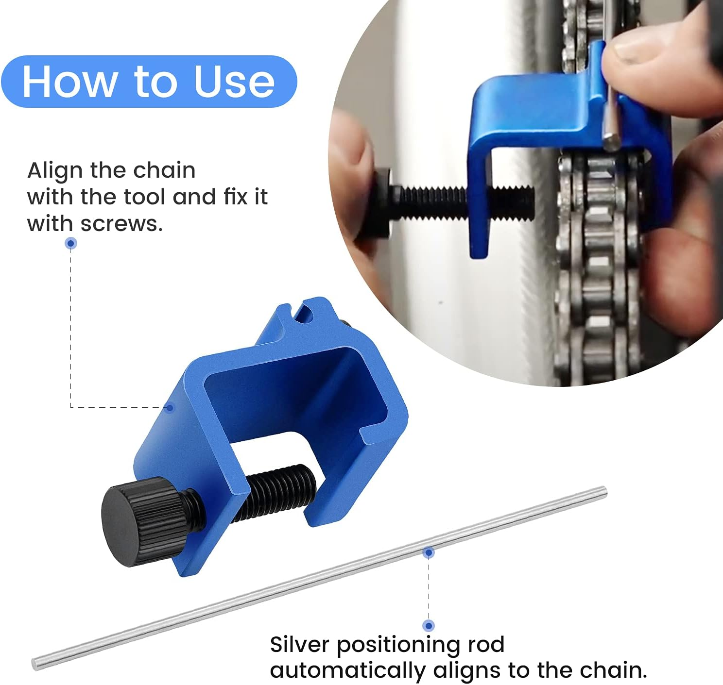 Chain Alignment Tool Suitable for Motorcycles and Atvs, Quick Accurate Alignment Tool image number 1