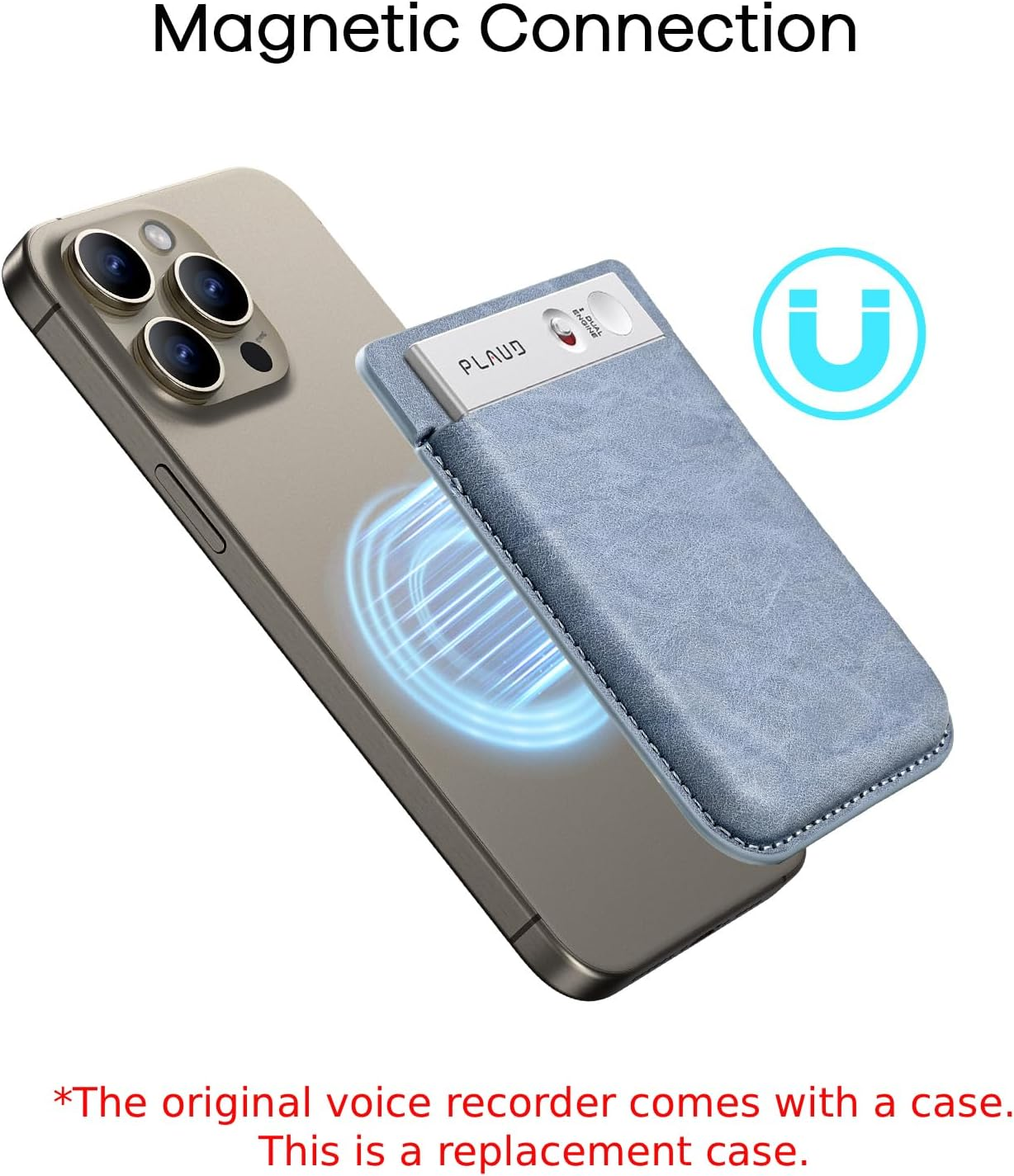 Voice Recorder Carrying Case for Plaud Note Compatible with Plaud Note AI Audio Recorder Portable Protective Case Blue image number 3