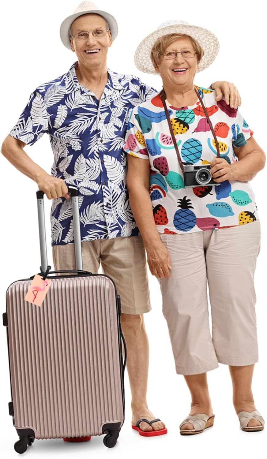 NAMOARLY 5Pcs Cartoon Flamingo Unicorn Luggage Tags Elastic Strap and Buckle Connector for Easy Identification image number 6