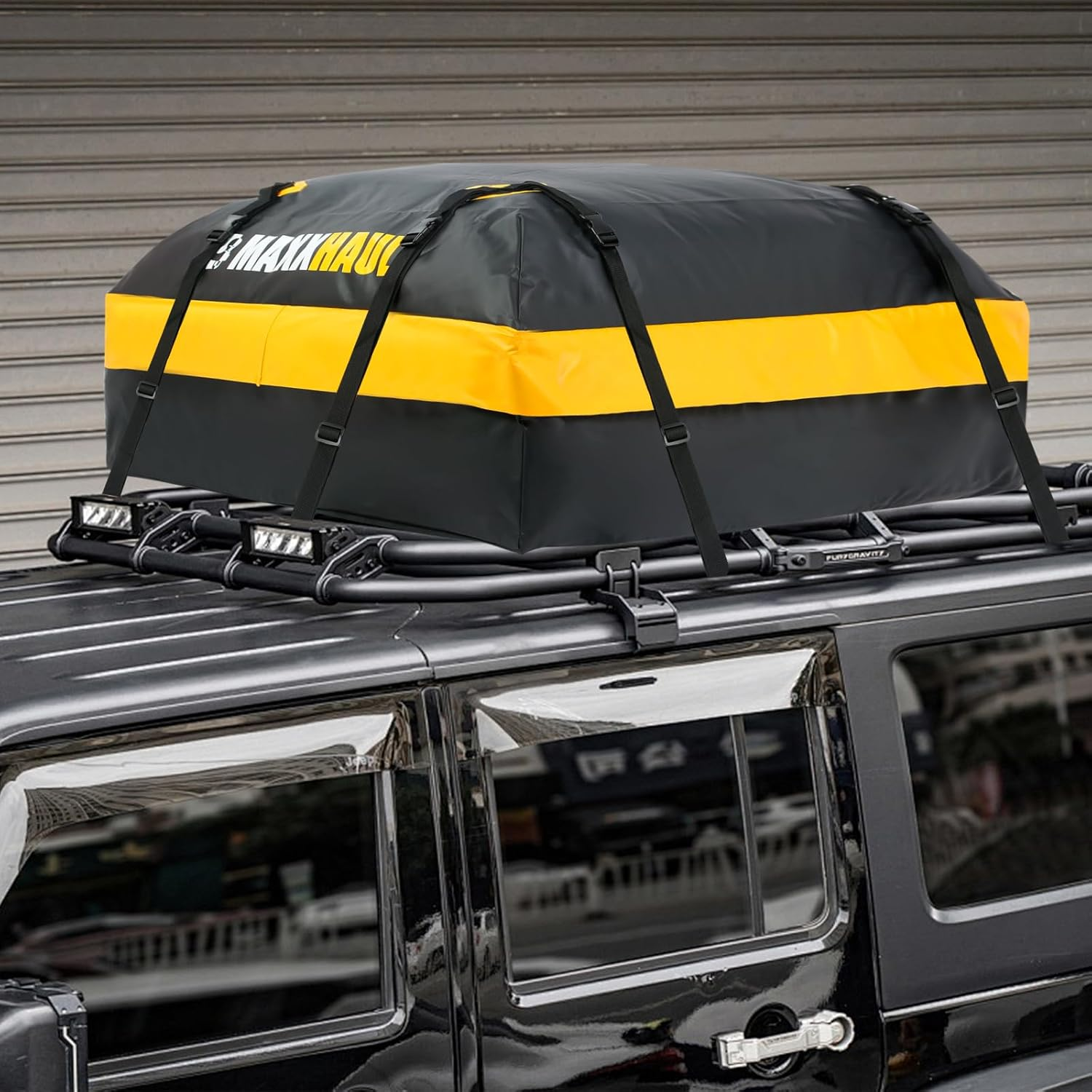 Maxxhaul 50719 Universal Car Rooftop Cargo Bag for All Vehicles with or without Rack, 15 Cubic Feet, Waterproof image number 4
