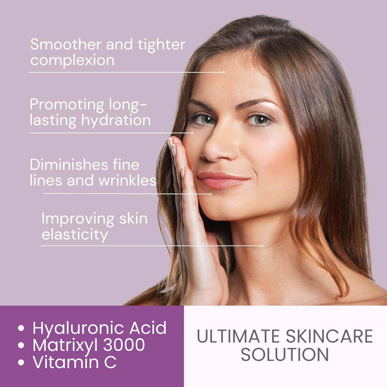 Ammuri Anti-Ageing Face Serum with Peptide, Matrixyl 3000, Hyaluronic Acid & Vitamin C - Triple Combination for Skin Care, Face Care, Acne Treatment - 30Ml Bottle image number 4