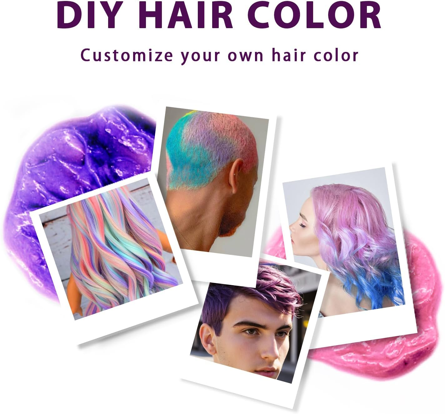 Purple Hair Color Mask, Nourishing Hair Dye, 100G image number 5