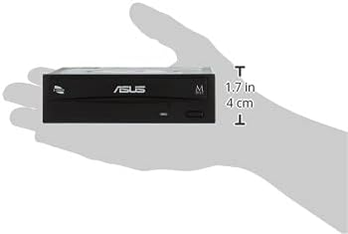 ASUS DRW-24D5MT - Internal 24X DVD Burner with M-DISC Support for Lifetime Data Backup Black