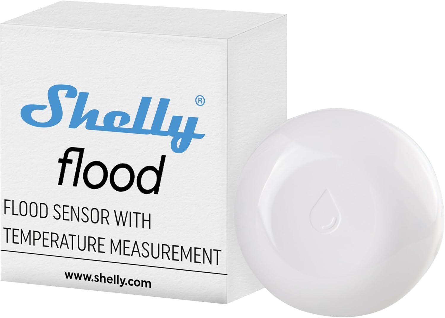 Shelly Flood | Wireless Flood Sensor with Temperature Measurement | Home Automation | Ios Android App | Dripping & Leaking Alarm | Floor Heating Control | Compact Design | Easy to Use image number 4