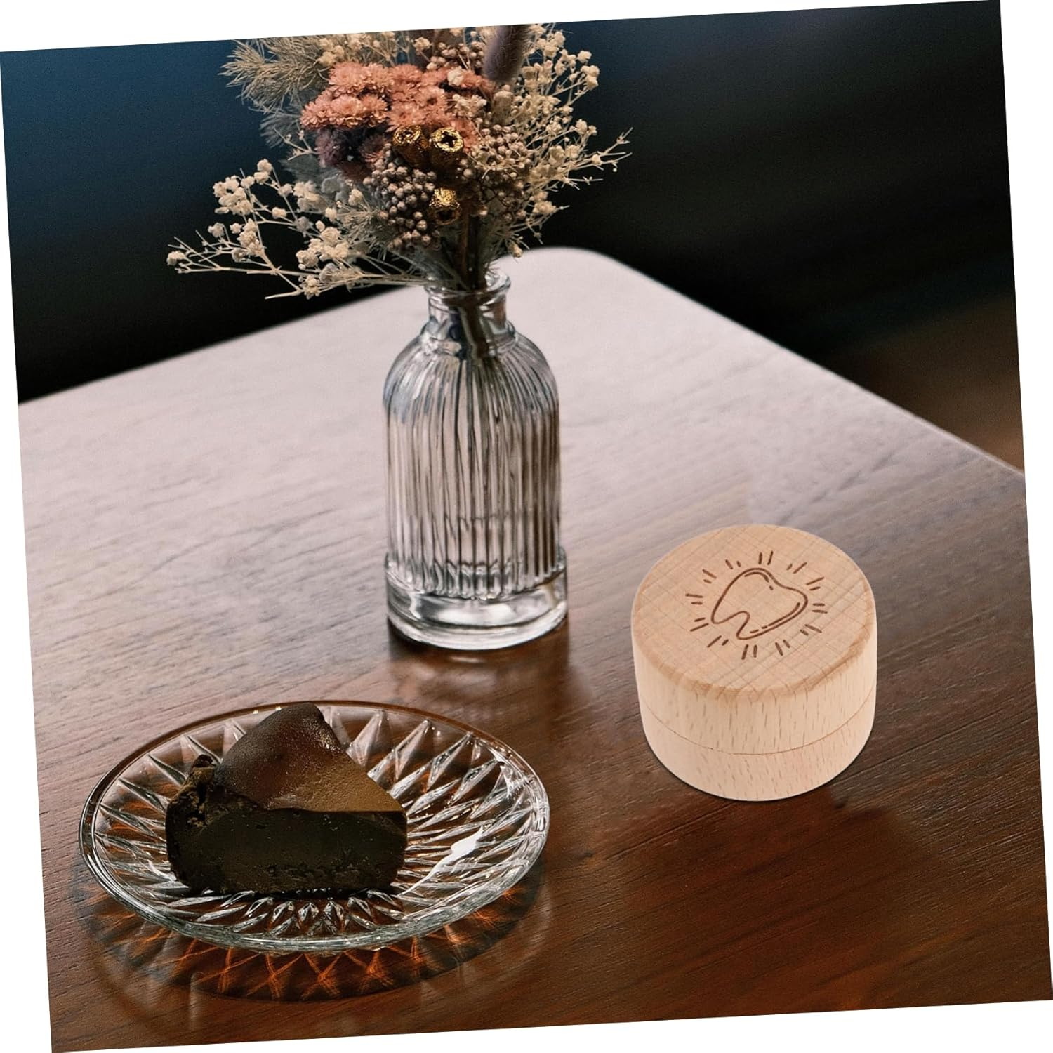 Unique Wooden Tooth Box First Tooth Keepsake Storage for Newborns for Boy Girl'S image number 4