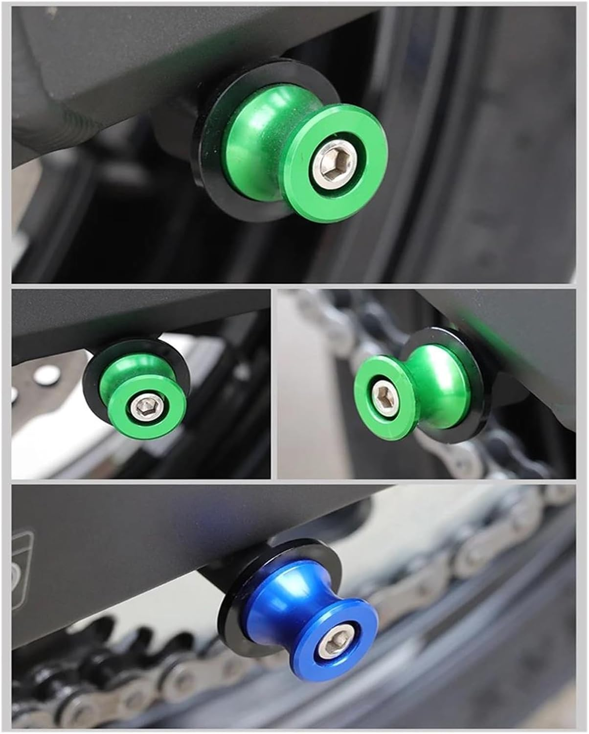 Swingarm Spools for YA&MA&HA MT03 MT-03 MT 03 2005-2023 2022 2021 2020 2019 2018 2017 Motorcycle Parts 6MM Swingarm Slider Spools CNC Stand Screws(Black) image number 3