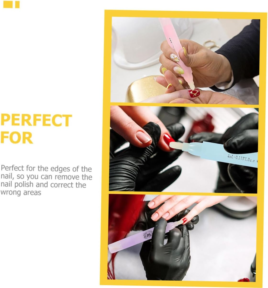 DECHOUS 3Pcs Refillable Nail Polish Corrector Pens for Manicure Smooth Surface Cleanup Skin Friendly Nail Art Tools for Home and Salon Use image number 6