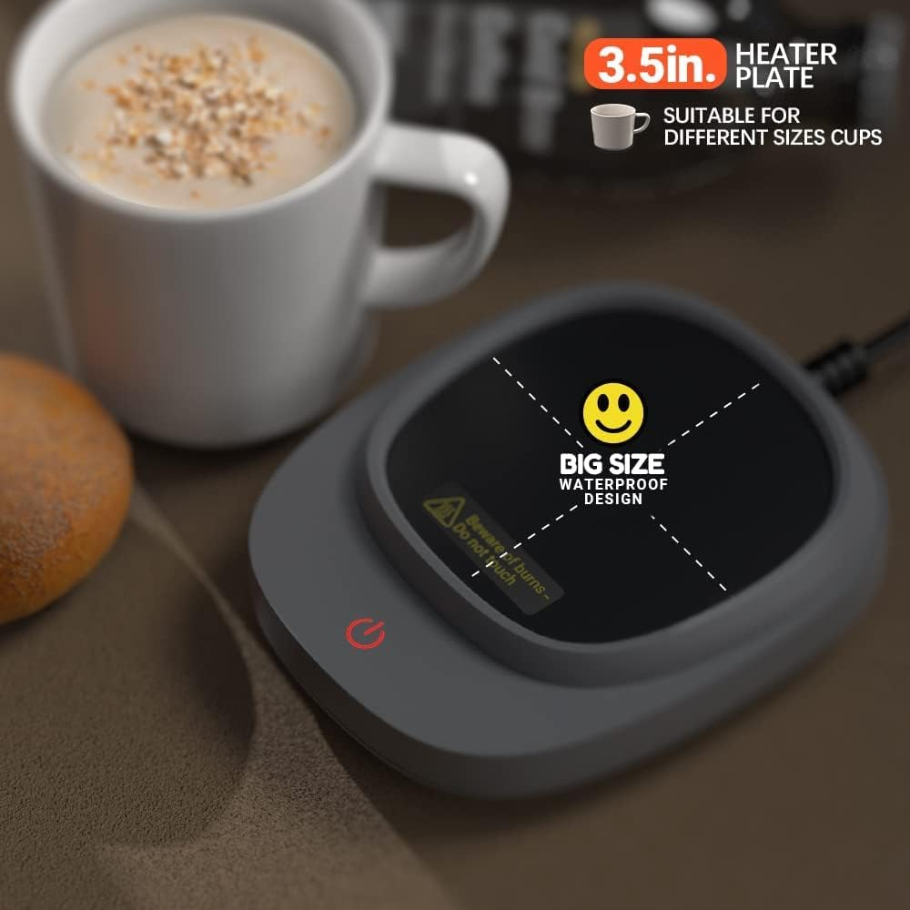 Coffee Warmer Black Coffee Mug Warmer & Cup Warmer for Office Desk Use, Electric Beverage Warmer with Three Temperature Settings, Coffee Warmer for Cocoa Tea Water Milk with Auto Shut off (NO Cup) image number 2