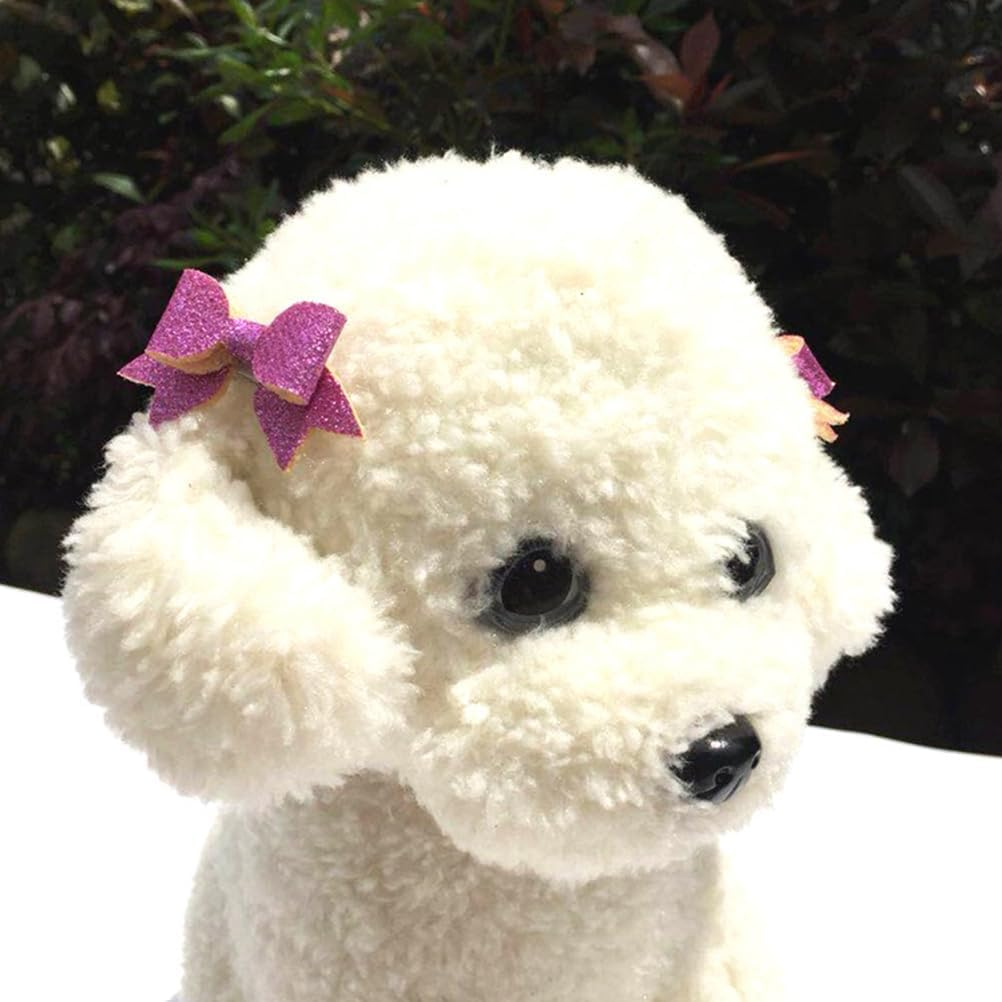 Alasum Girl Hair Bows 10Pcs Pet Hair Clip, Dog Bows with Clips, Cat Bow Clips Glitter Pet Hair Clips Pet Supplies Dog Lovely Hair Bows Hair Accessories Girl Hair Clips