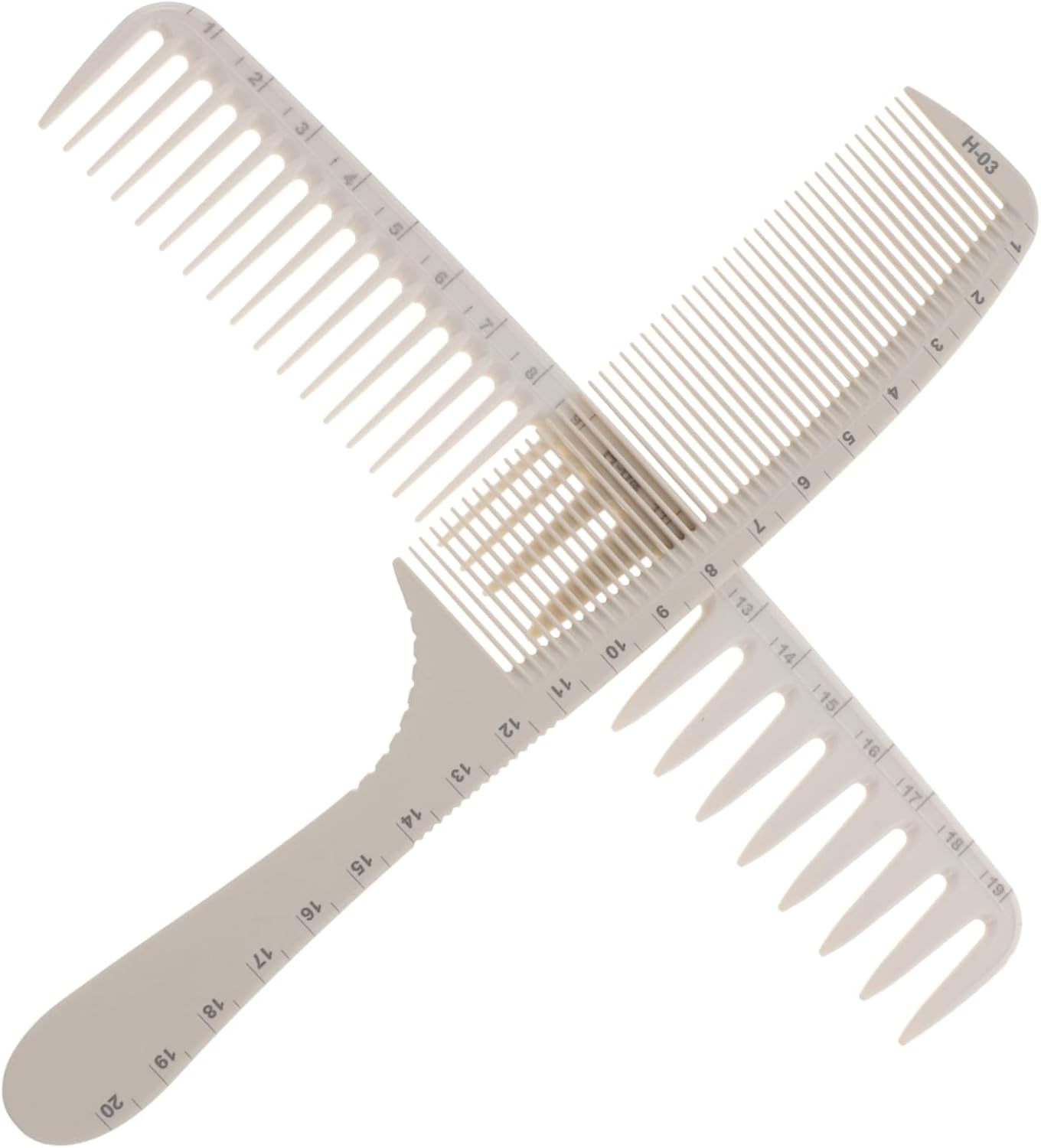 MERRYHAPY 4Pcs Professional Hair Combs for Men Precision Ruler Combs for Braiding Heat for Thick Hair image number 2