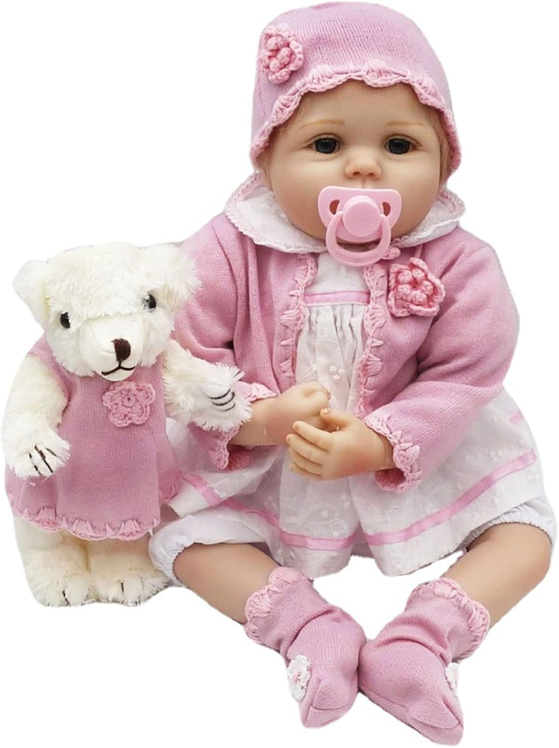 ZIYIUI Reborn Dolls 22 Inches 55 Cm That Looks Real Reborn Baby Doll Lifelike Silicone Vinyl Newborn Soft Doll Blue Eyes Toddlers Toys for Age 3+ image number 2