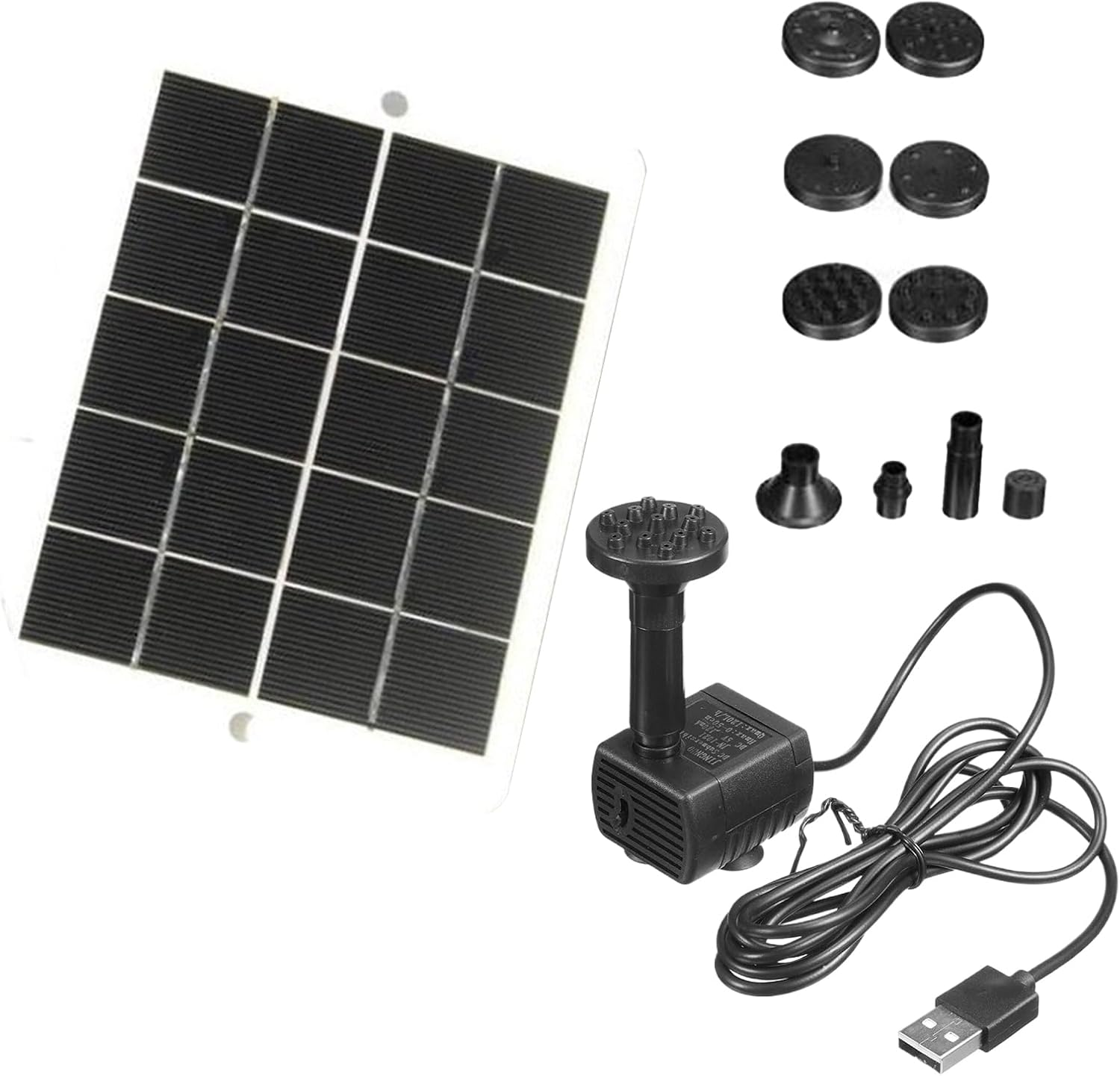 Solar Pond Pump | 15W Outdoor Ponds Solar Powered Water Pump | Adjustable Watering System Garden Decor for Yard Lawn Balcony Pool Pathway Ground Wedding Holiday image number 2