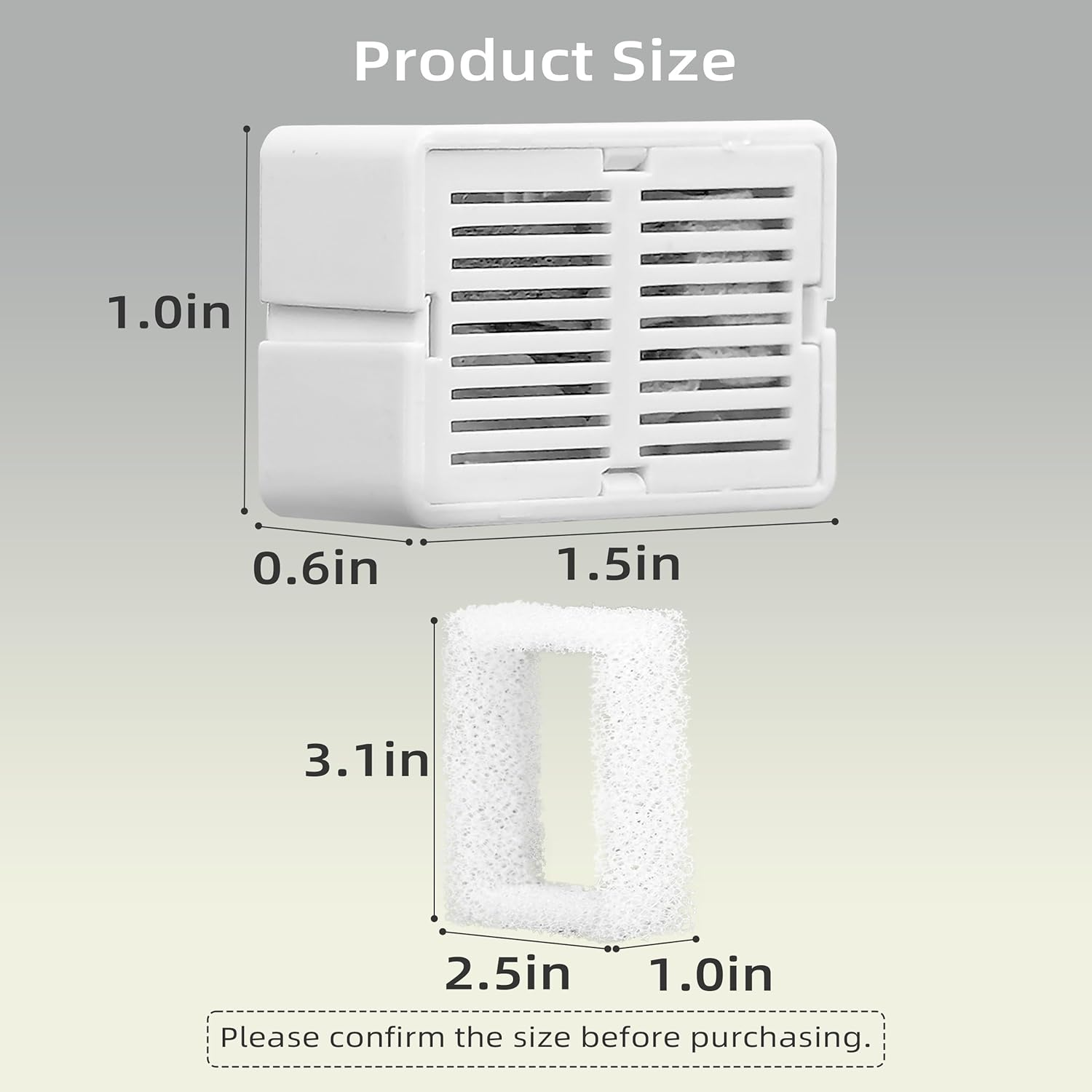 8 Pack Cat Fountain Filter Replacement, Triple Cupcake Cat Fountain Filters, 8 Pet Fountain Carbon Filters and 2 Foam Filters for Ceramic Cat Water Fountain image number 2