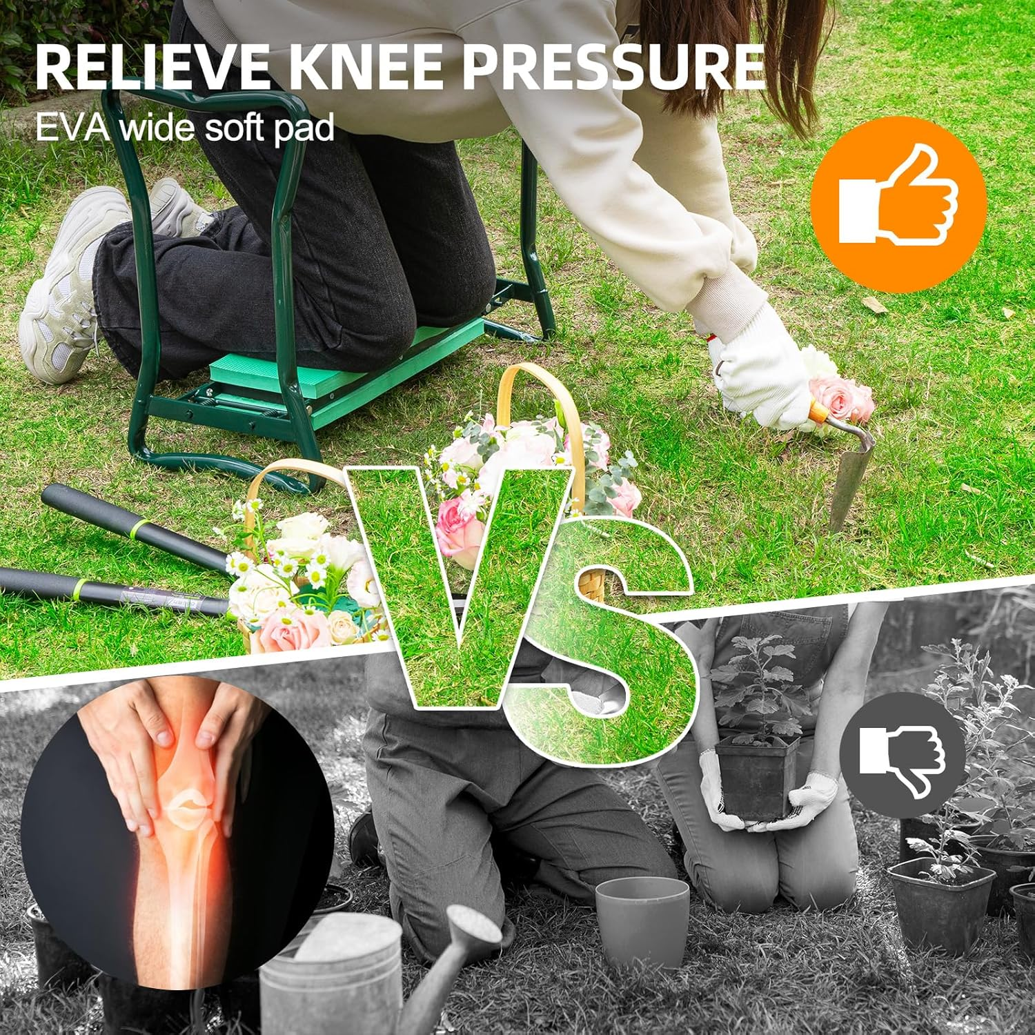 Garden Kneeler - Multi-Functional Gardening Seat and Kneeler image number 5