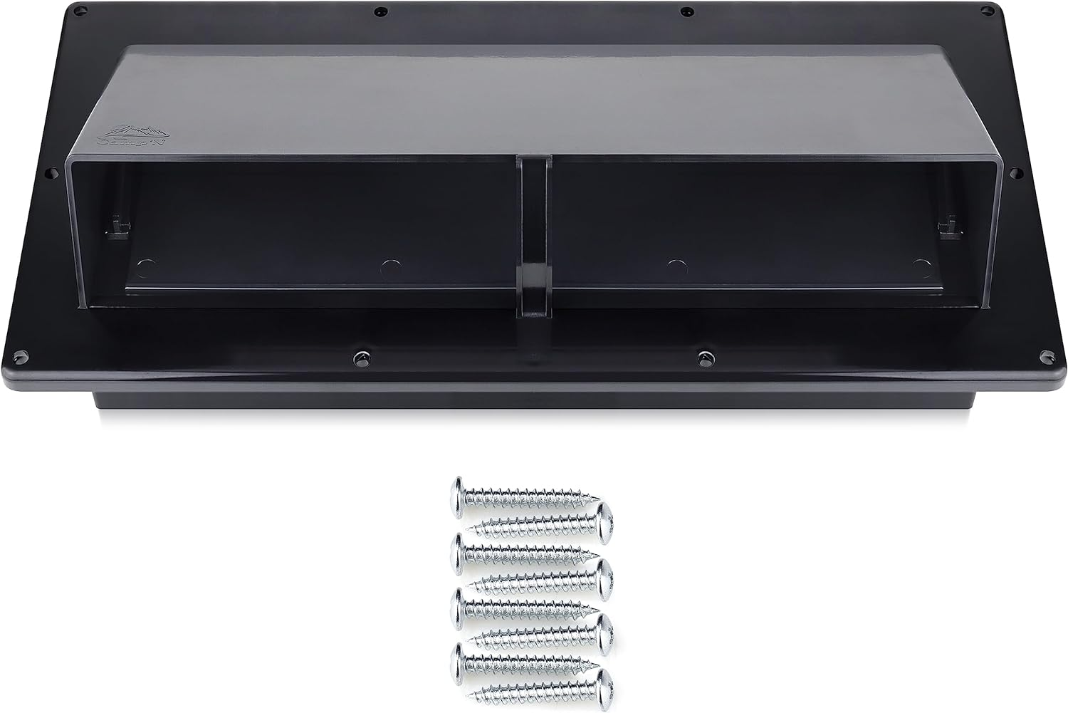 Camp'N RV Exhaust Vent Cover - RV Range Hood Vent/Rv Range Hood Cover/Sidewall Vent W/Locking Flap (Black)