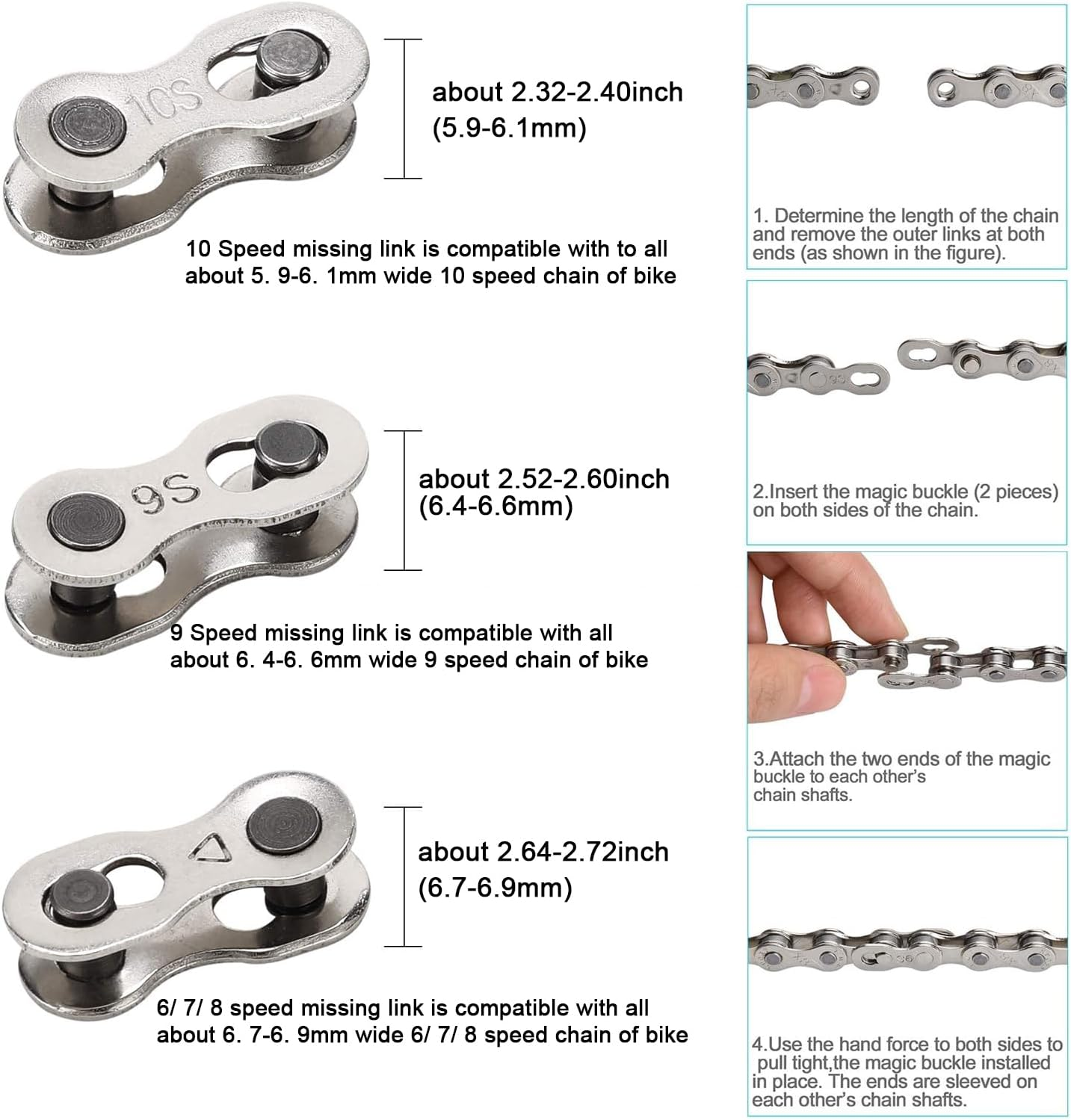 Bicycle Chain Repair Tool Kit 12 Piece,16 in 1 Multitool Hex Key Wrench,Tube Patch Kit,Cycling Master Link Pliers Remover,Chain Splitter,Chain Wear Indicator Checker,For Road Bikes (Black) image number 2