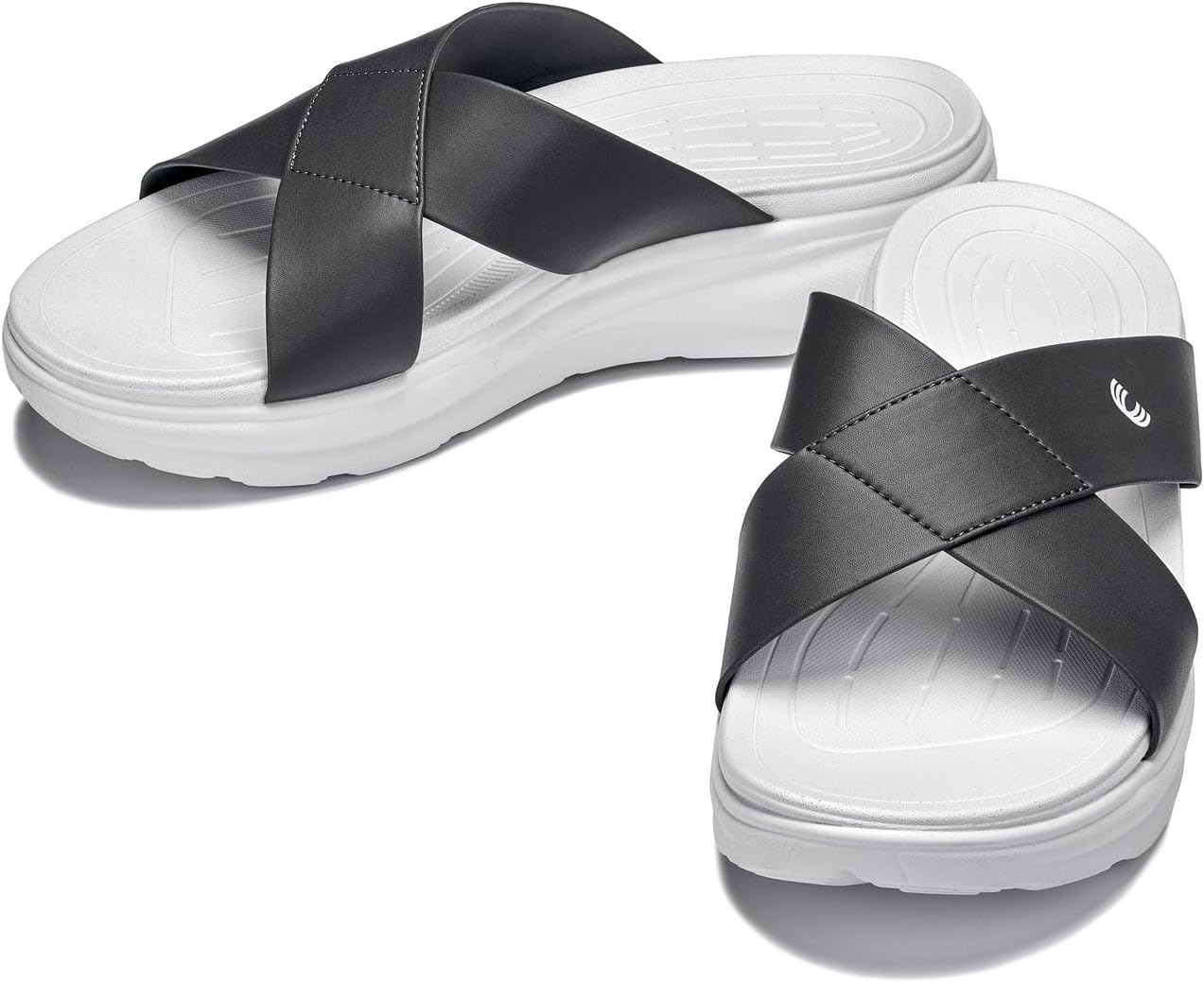 CALTO Men'S Invisible Height Increasing Elevator Shoes - Ultra Light-Weight Slip-On Comfort Sandals - 2 Inches Taller image number 3