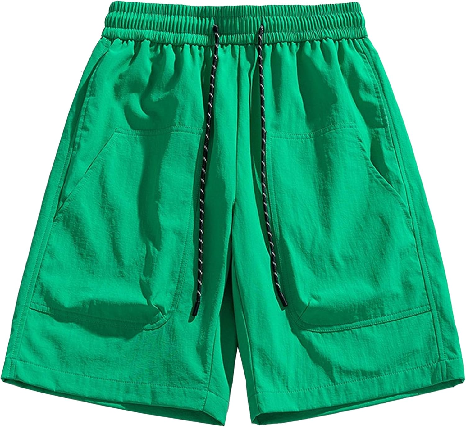 Jeshifangjiusu Mens Casual Athletic Shorts Lightweight Summer Beach Shorts Elastic Waist Drawstring Stretch Textured Shorts