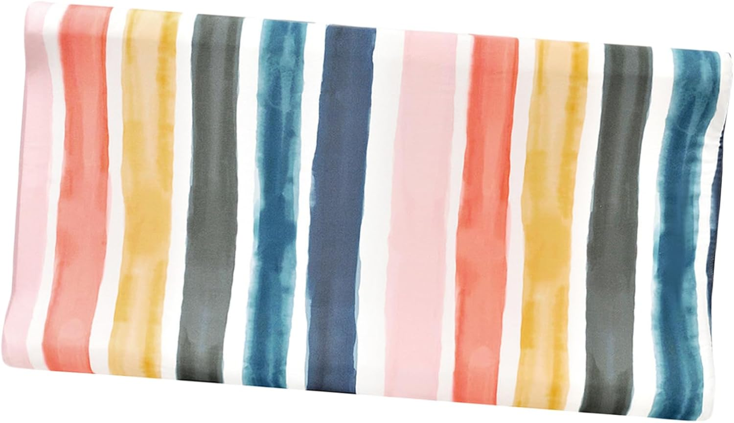 Baby Changing Pad Cover and Diaper Changing Pad Sheet for Infants Washable Removable Elastic Fabric Rainbow Stripe Reusable for Nursery Use image number 4