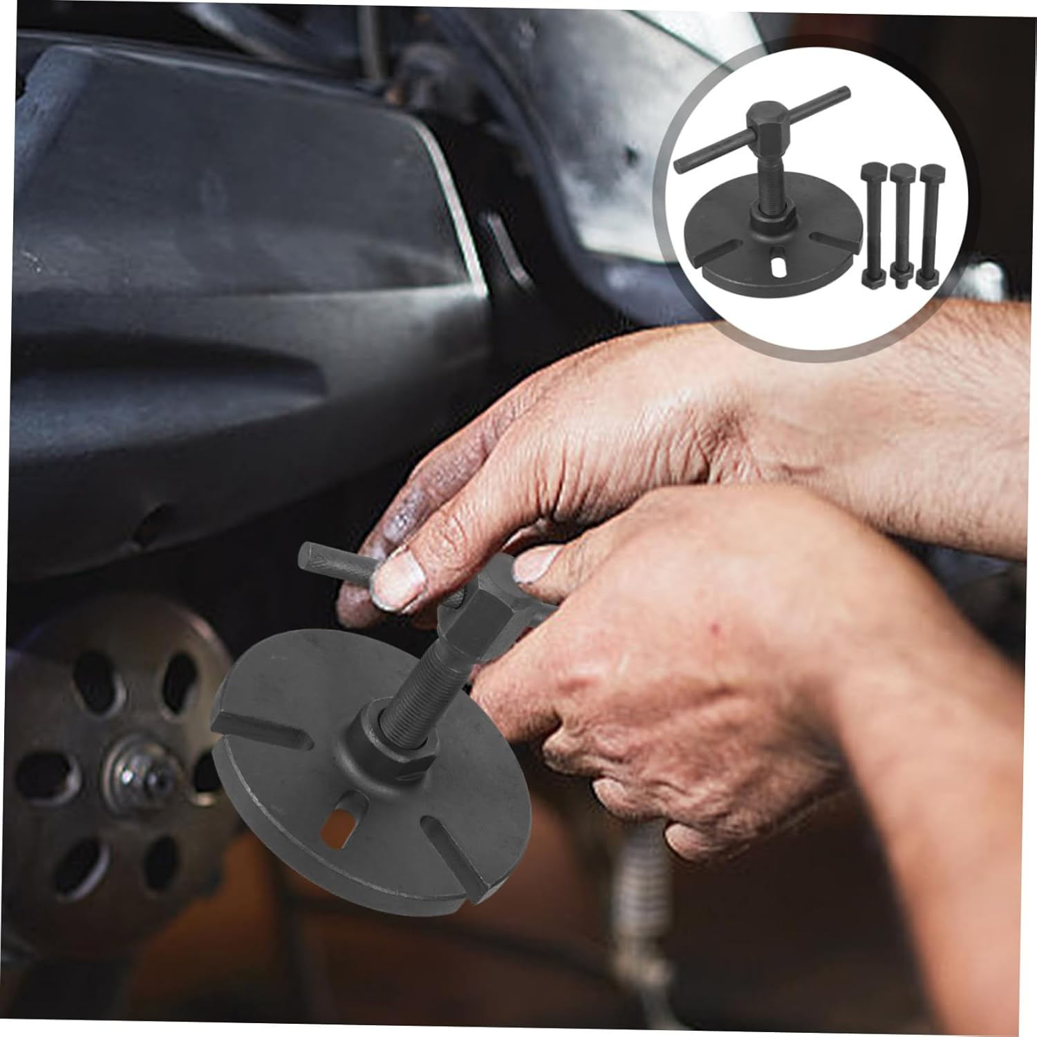 BELLIFFY Motorcycle Flywheel Puller Tool Kit Heavy-Duty Engine Repair Tool for ATV Dirt Bike and Scooter Mechanics image number 5