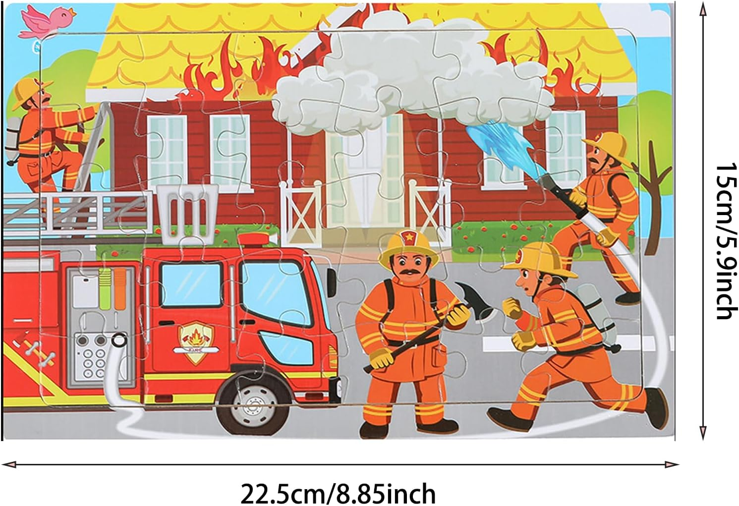 6 Puzzles Wooden Jigsaw Puzzles Set for Kids Age 4-8 Year Old 30 Piece Colorful Wooden Puzzles for Toddler Children Learning Educational Puzzles Toys for Boys and Girls (Car + Letters) image number 2