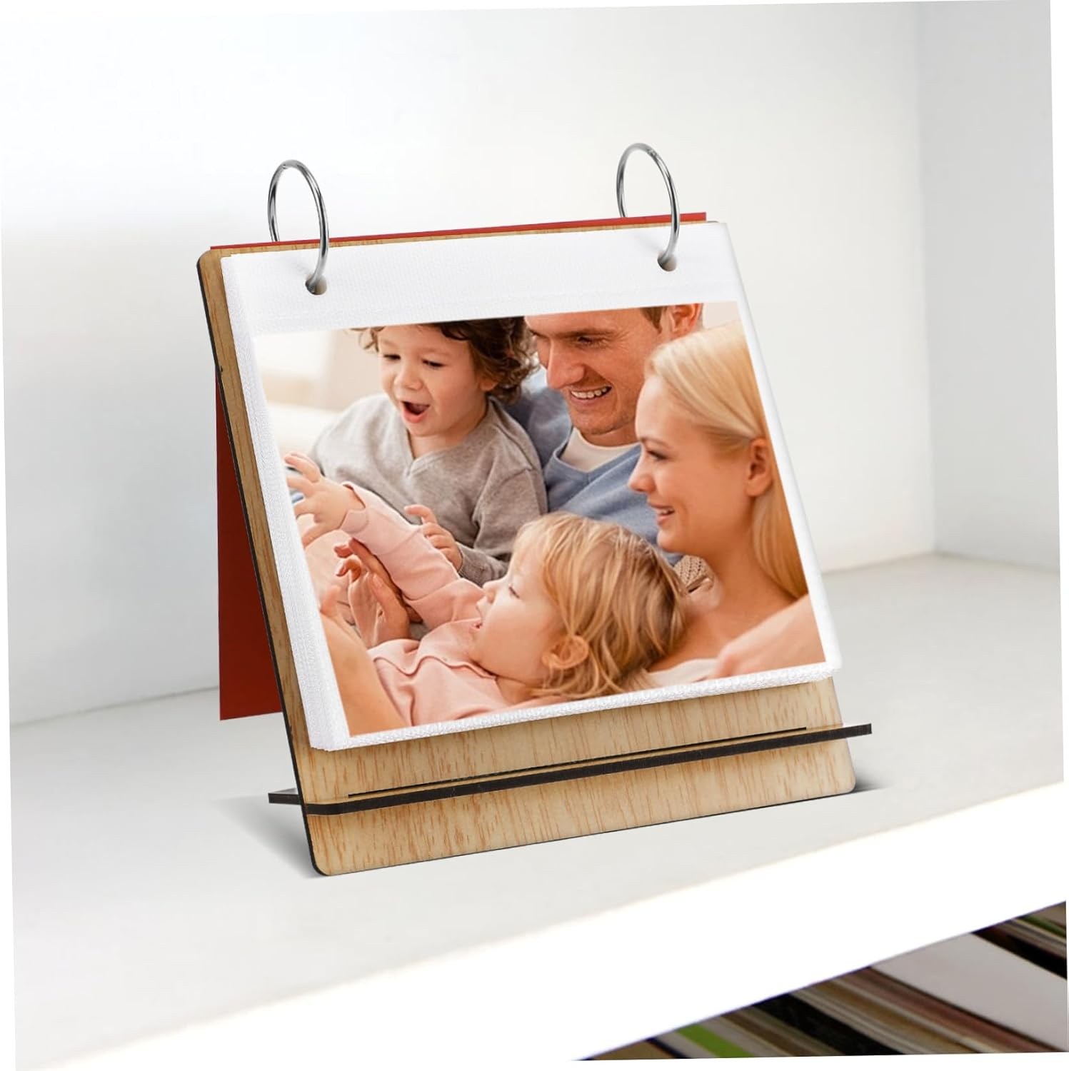 Desktop Flip Photo Album 6.29X5.97Inch Photo Frame 25 PVC Pockets Space-Efficient Baby Album Book image number 1