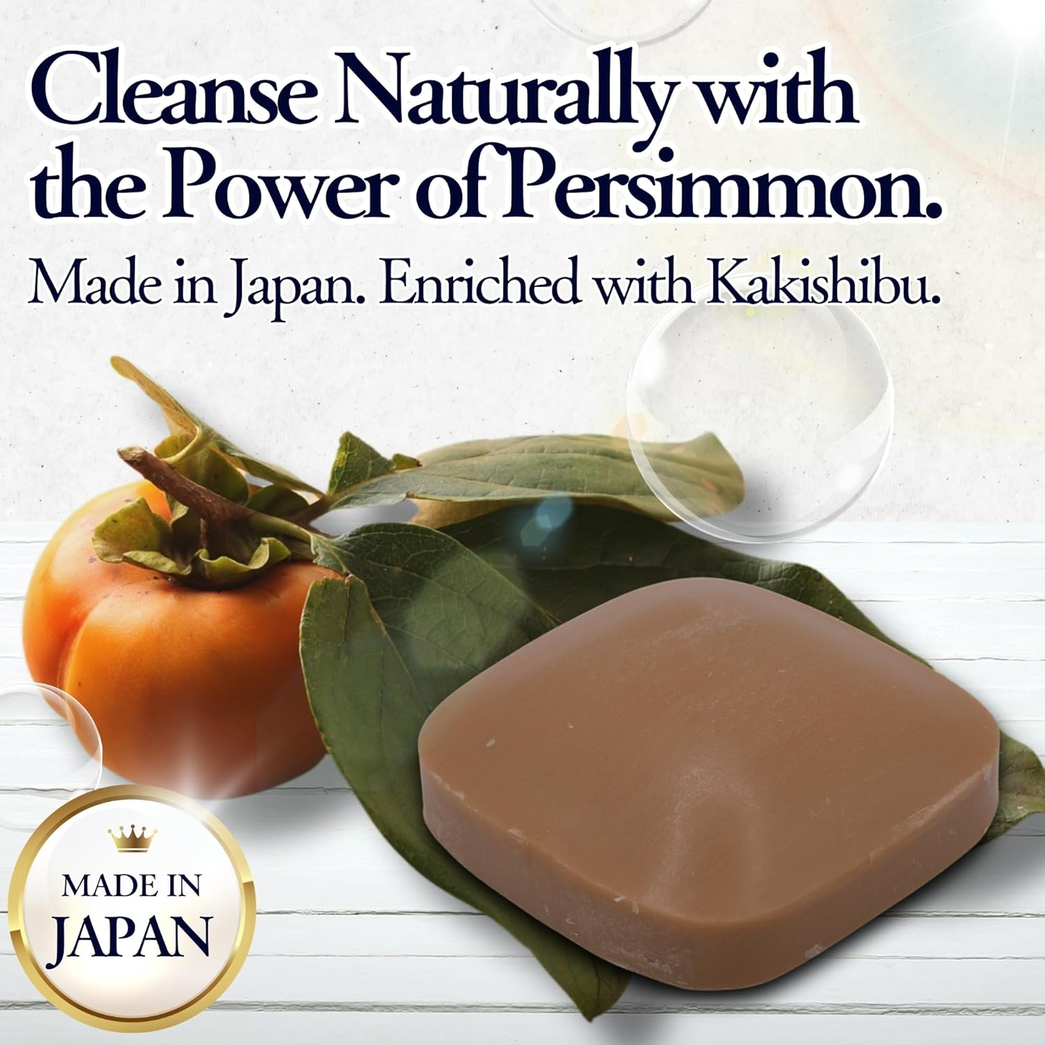 Natural Persimmon Extract (Kakishibu) | Japanese Deodorising & Antibacterial Body Soap | Gentle Skincare for All Skin Types image number 3