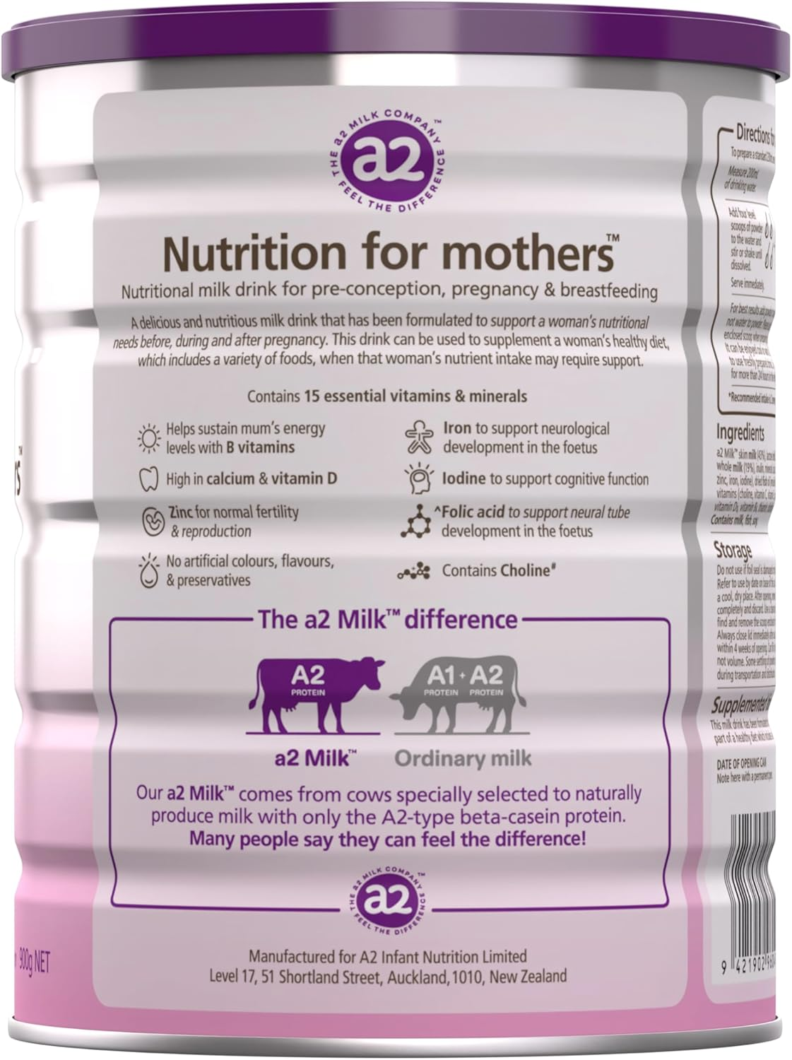 A2 Platinum Nutrition for Mothers Powder 900G image number 2