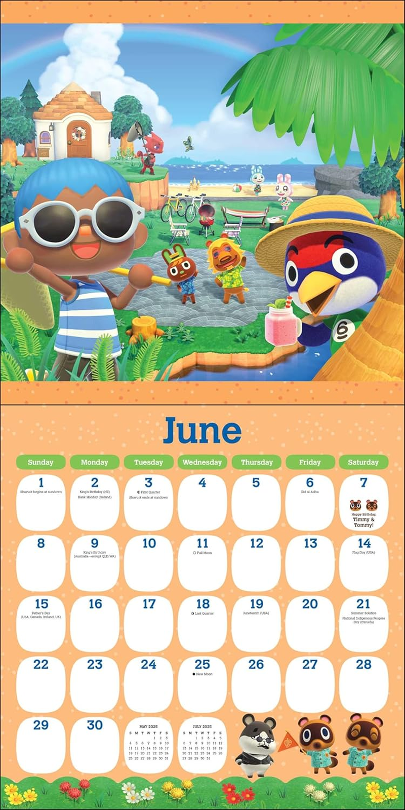 Animal Crossing: New Horizons 2025 Wall Calendar image number 2