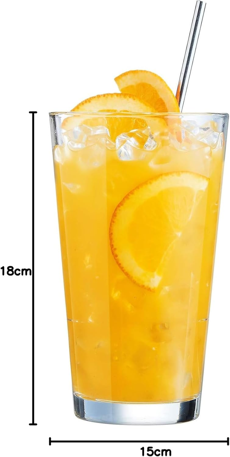 Arcoroc ARC H5641 Stack up Long Drink Glass, 470 Ml, Glass, Transparent, Pack of 6