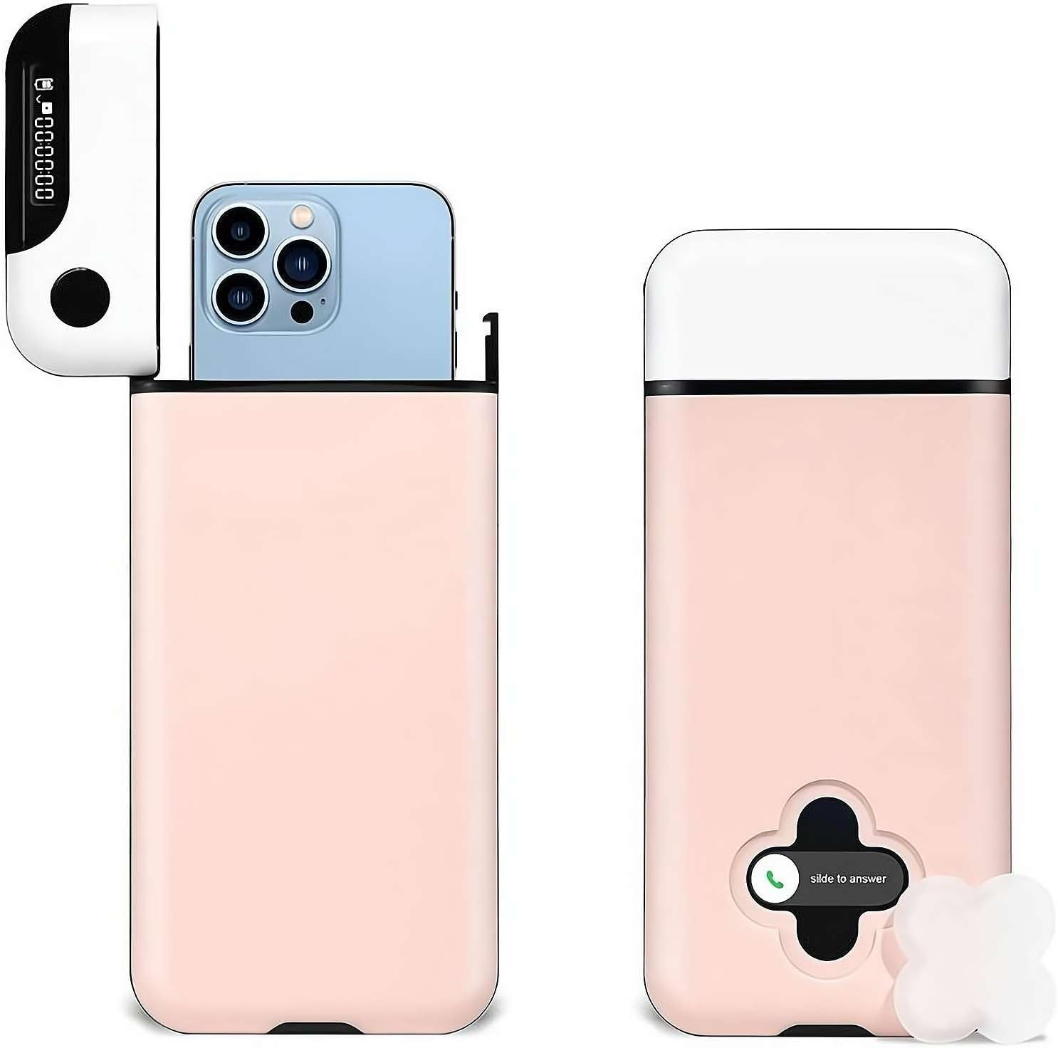 Smart Time Lock Box for Mobile Phone with Timer, Portable Auto Time Lock Box for Ios& Android Phone, Help Be Self-Discipline& Focus to Achieve Goals for Study or Exam,Prevent Excessive Games (Green)