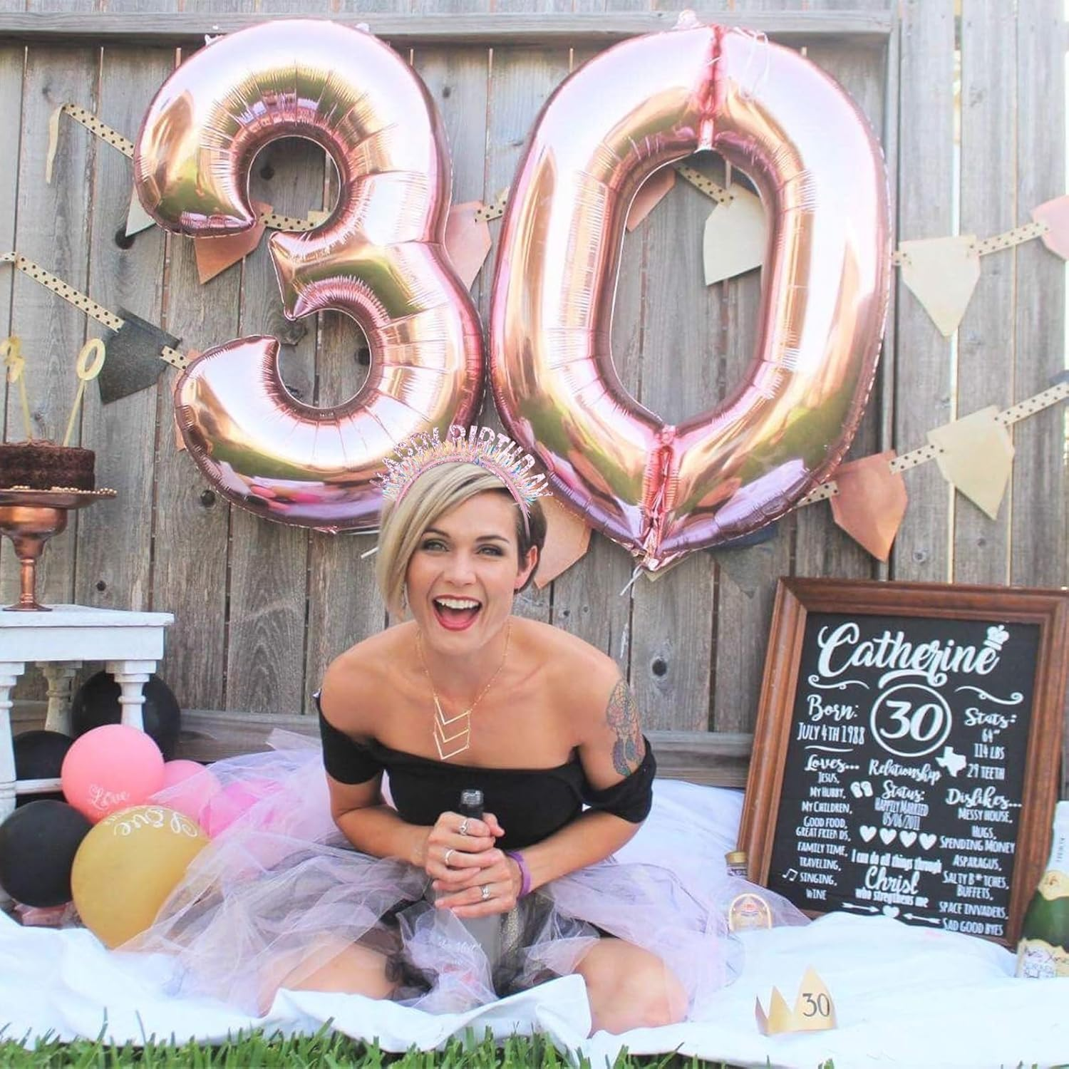 Birthday Crown Headband, Happy Birthday Headband for Women Girls, Birthday Tiara Happy Birthday Decorations, Birthday Gifts (Pink, One Size) image number 3