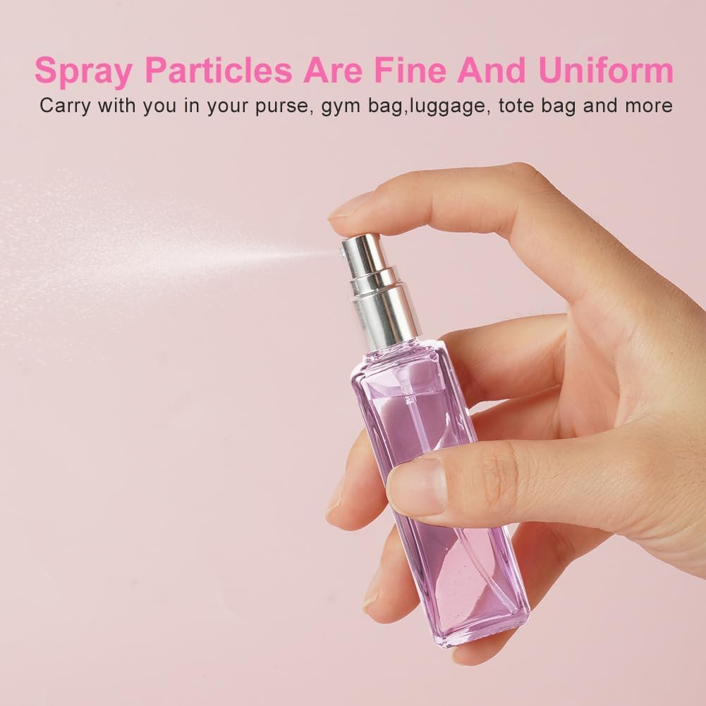 LOPHE Perfume Atomiser, 6 X 10 Ml Perfume Atomiser Refillable Mini Perfume Atomiser with Dispenser, Atomiser Perfume Spray Bottle for Travel Men and Women, Holidays, Air Travel, Orange - Multicoloured image number 7