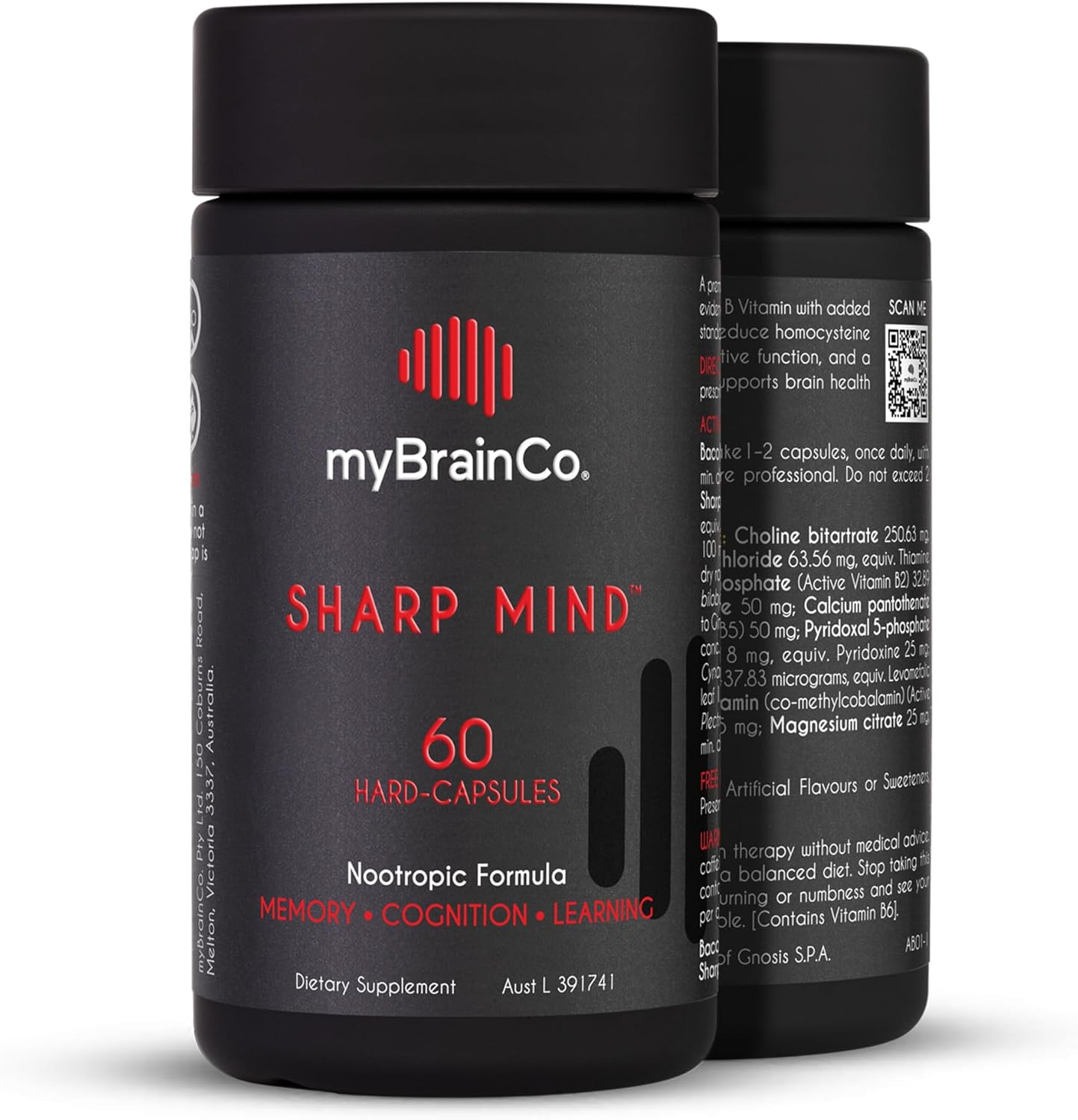 Mybrainco. Sharp Mind - Nootropic Brain Supplements for Memory and Focus - Adaptogenic Herbs & Nootropics to Support Brain Health & Concentration - Rhodiola, Gingko Biloba, Phosphatidylserine and More (60 Vege-Capsules) image number 6