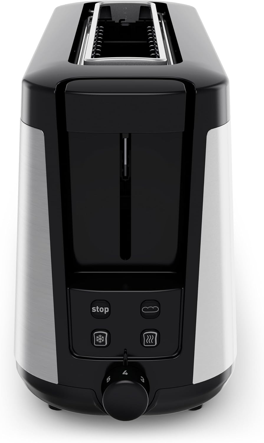 Tefal Element TL4308 Long Slot Toaster | 7 Browning Levels | 1000 Watt | Integrated Bun Attachment | Elegant Design | Black/Stainless Steel image number 2