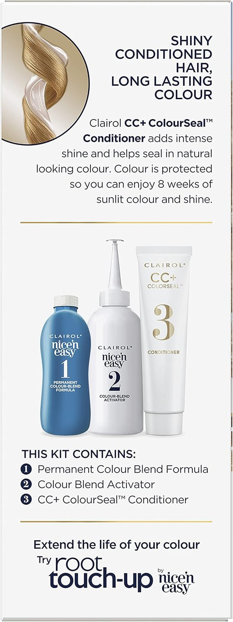 Clairol Nice 'N Easy Permanent Colour 8G Natural Golden Blonde, 100% Grey Coverage, Natural Looking Hair Colour image number 2