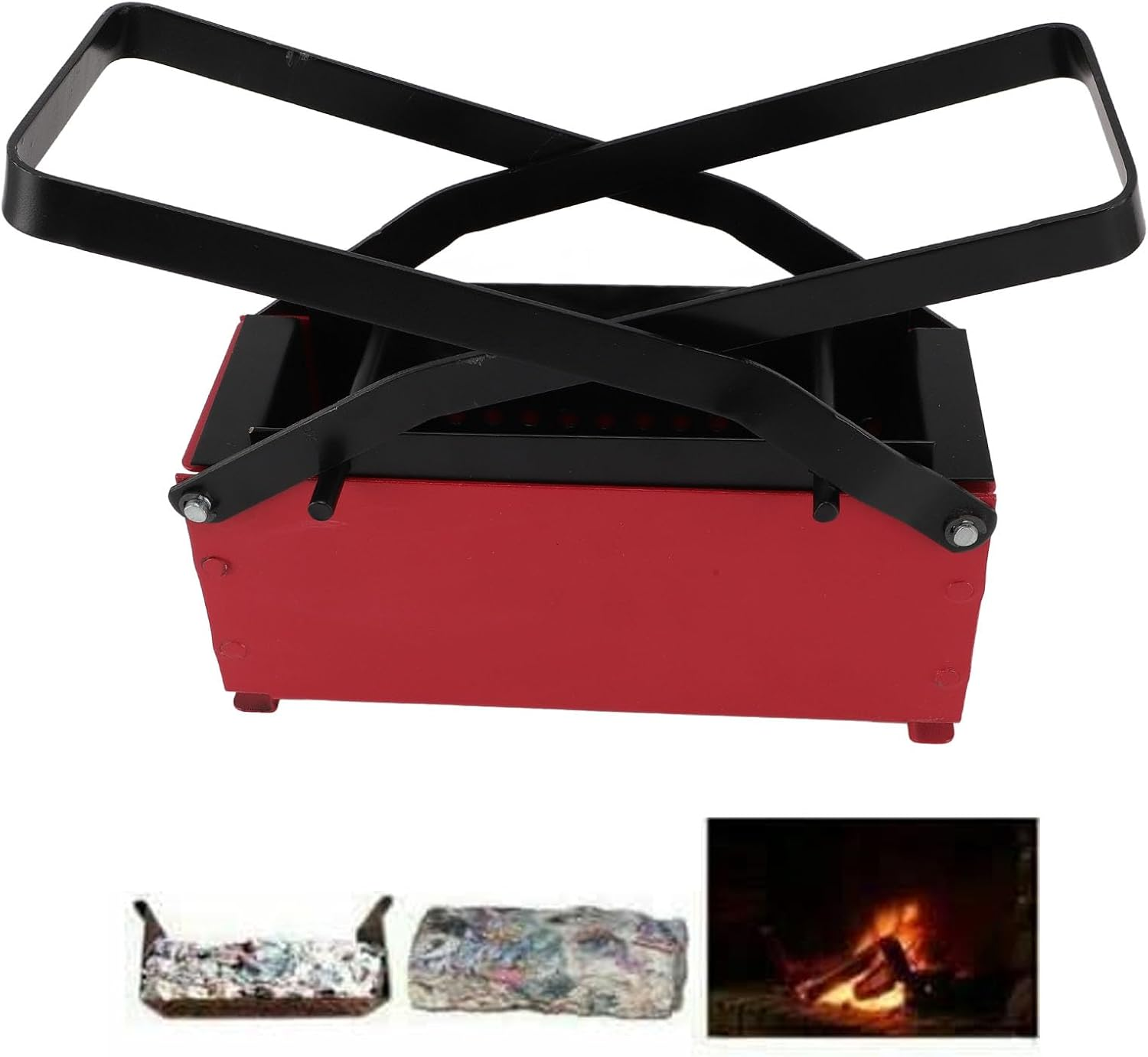 Iron Newspaper Briquet Maker, Multifunctional Paper Log Briquette Maker with Easy Operating for Home, Alternative for Household Stove Fuel image number 6