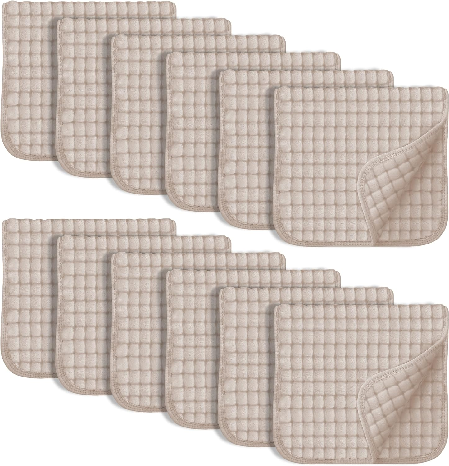 SWEET DOLPHIN 12 Pack Muslin Burp Cloths Large 100% Cotton for Baby - Essentials Extra Absorbent and Soft Boys & Girls Milk Spit up Rags Newborn Registry White, 20/'' X10/'' (Sd-Burp-12P-White)